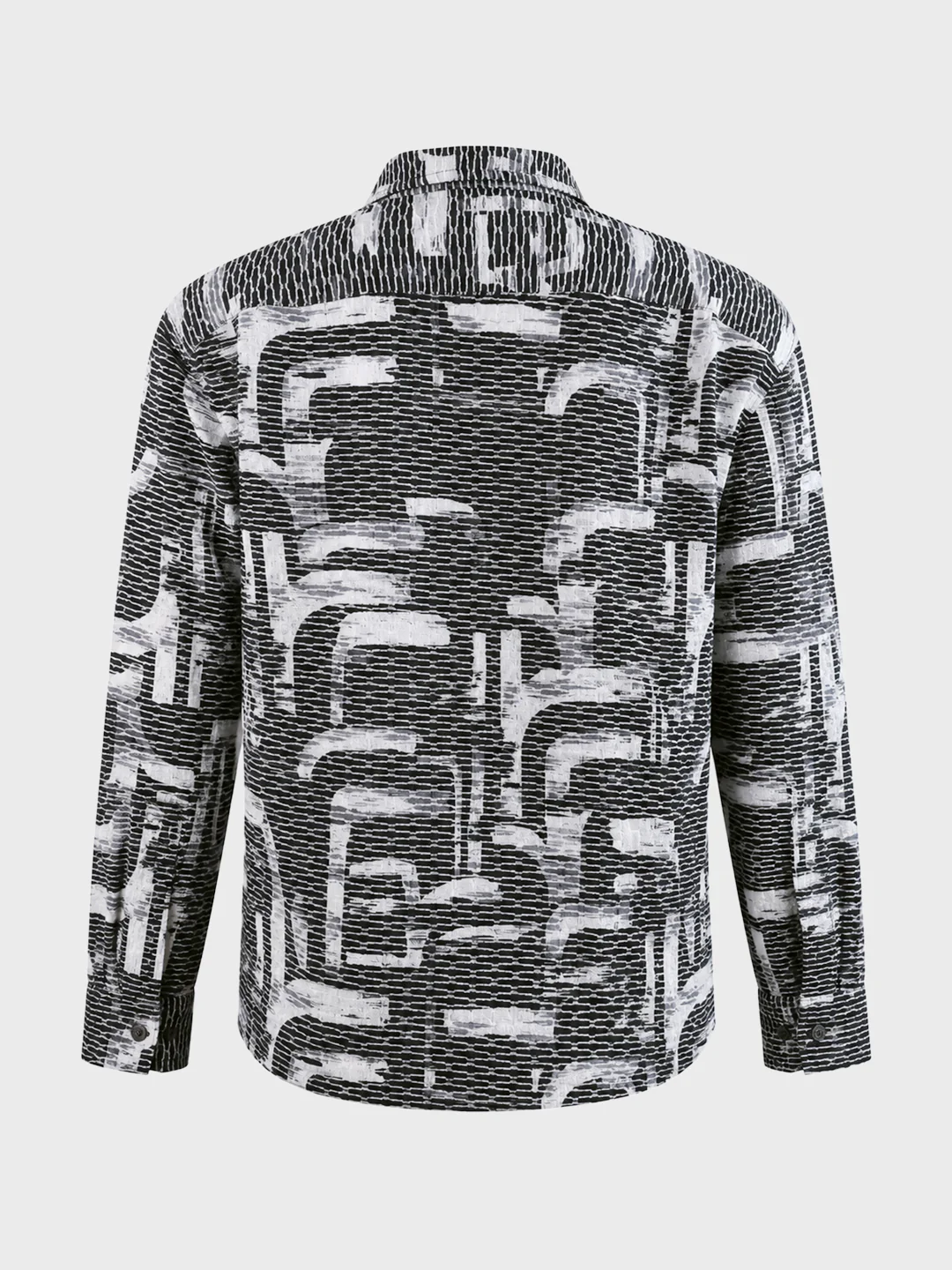 Men's Black Relaxed Fit Solid Casual Shirt - Image 7