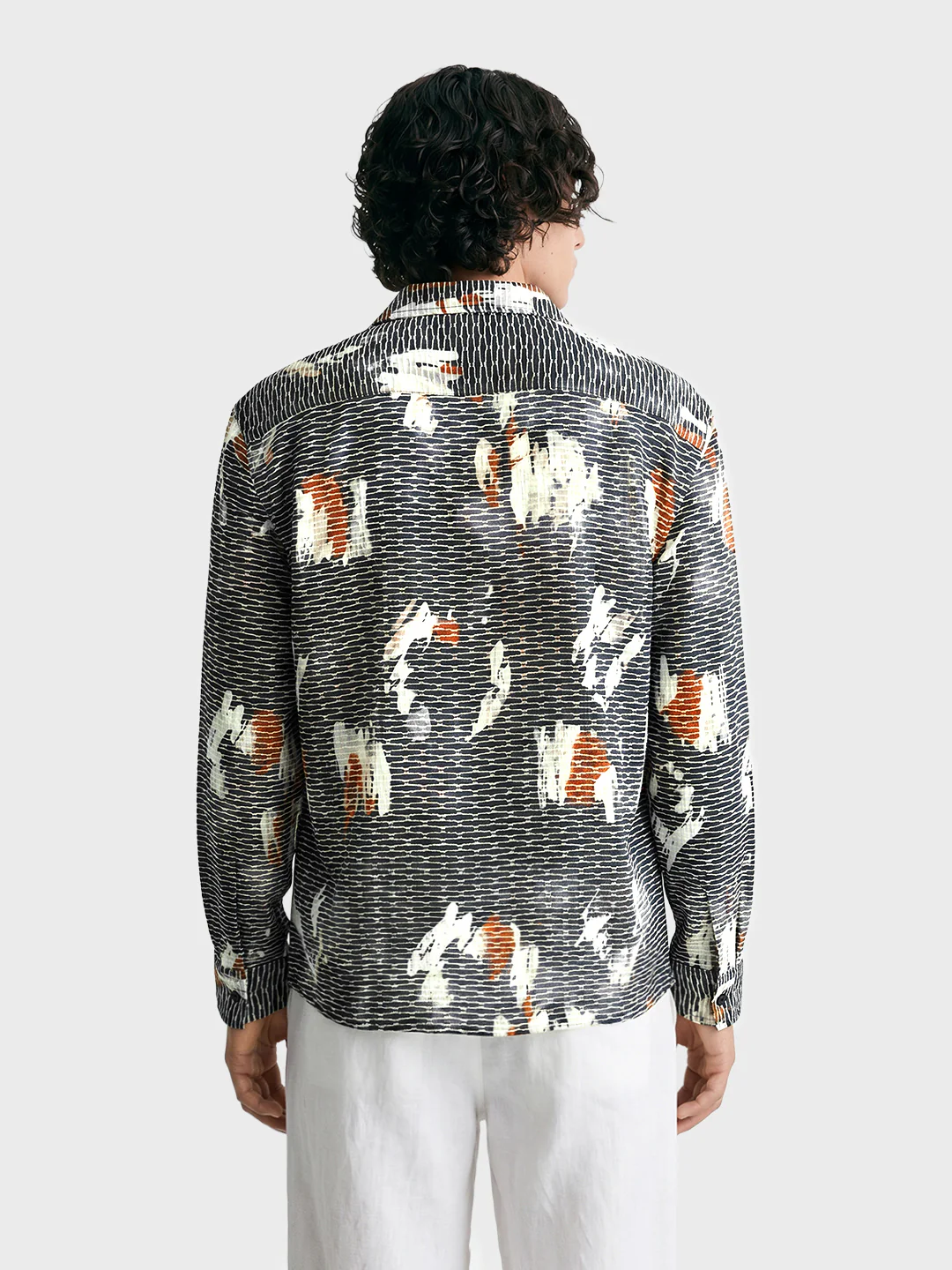 Men's Black Relaxed Fit Solid Casual Shirt - Image 5
