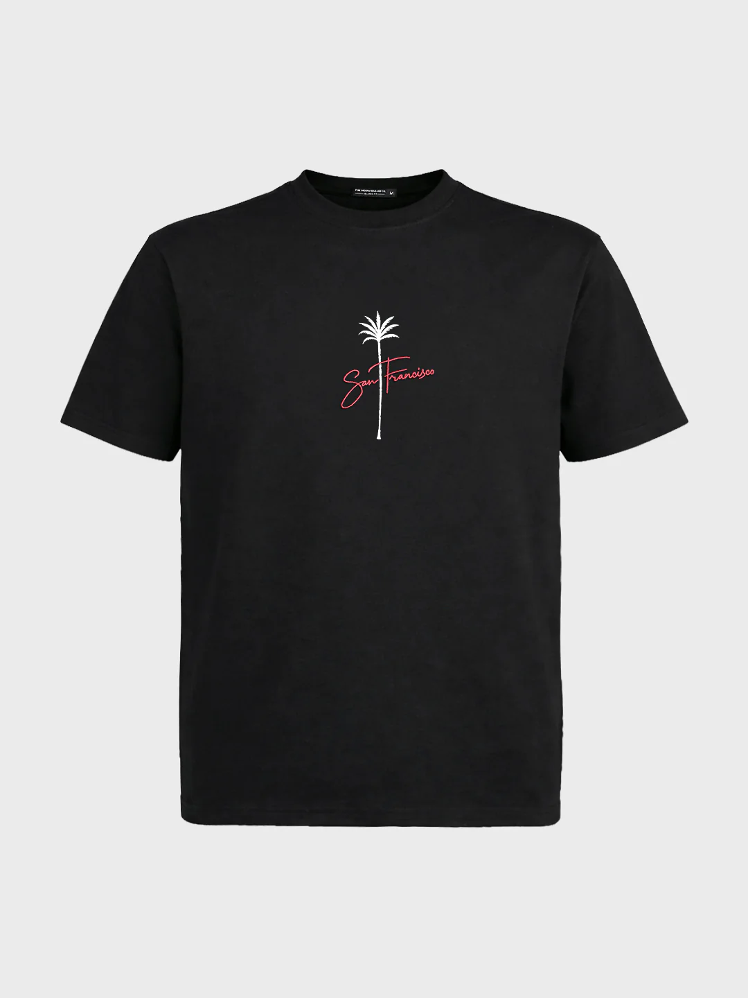 Men's Black Relaxed Fit Embroidered Casual T-Shirt - Image 5