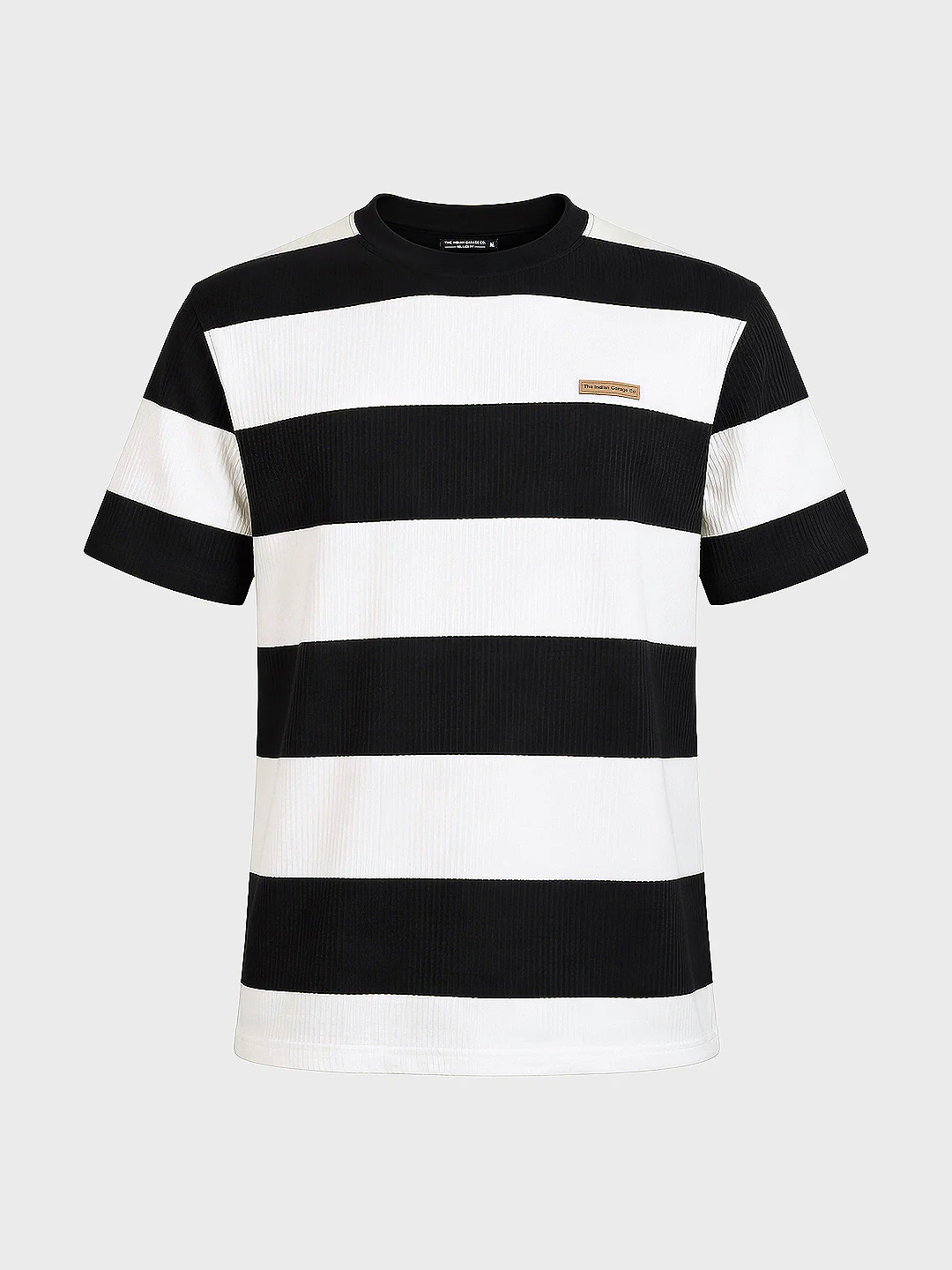 Men's Black Relaxed Fit Solid Casual T-Shirts - Image 5
