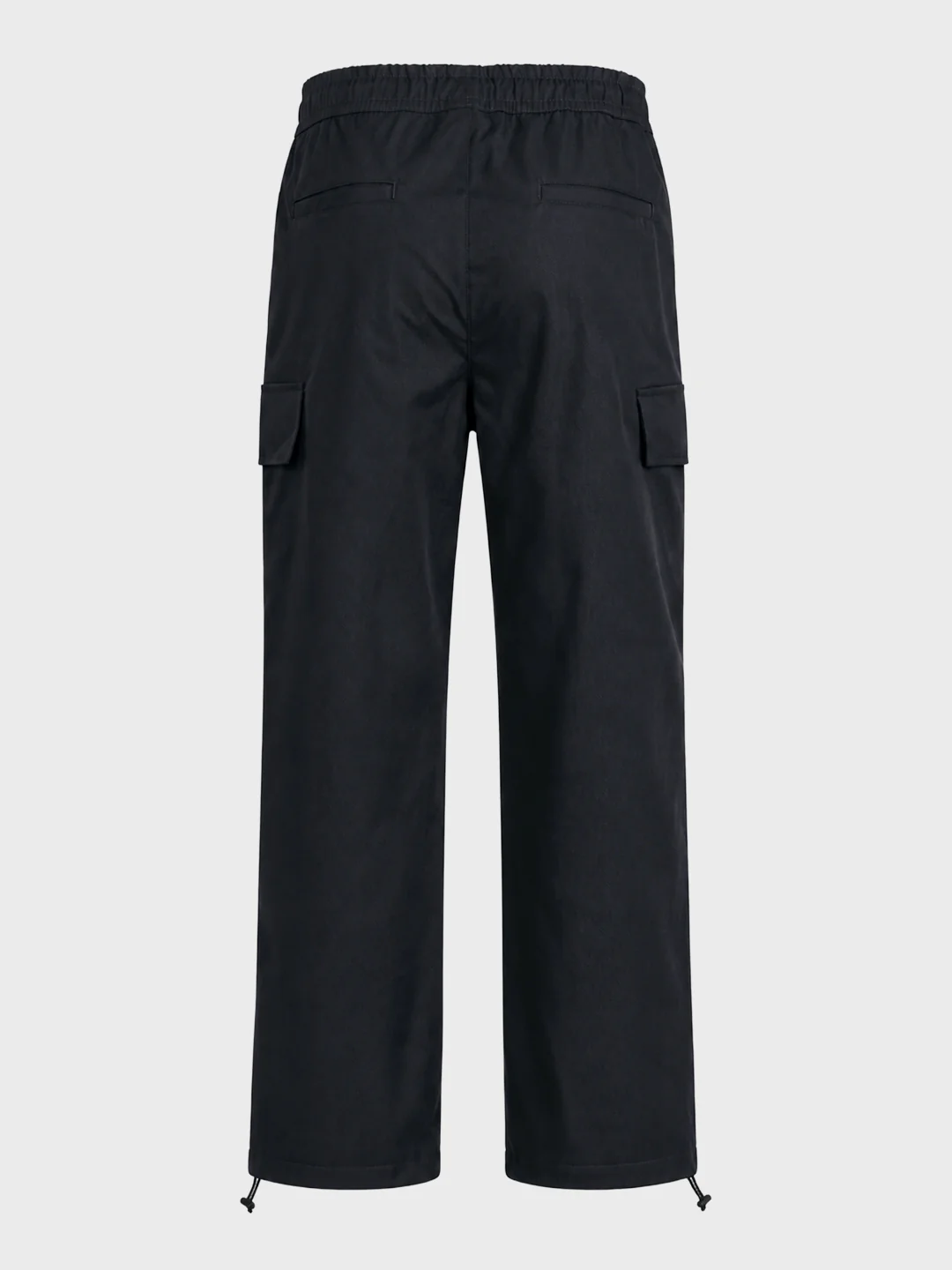 Men's Black Relaxed Fit Solid Utility Joggers - Image 8