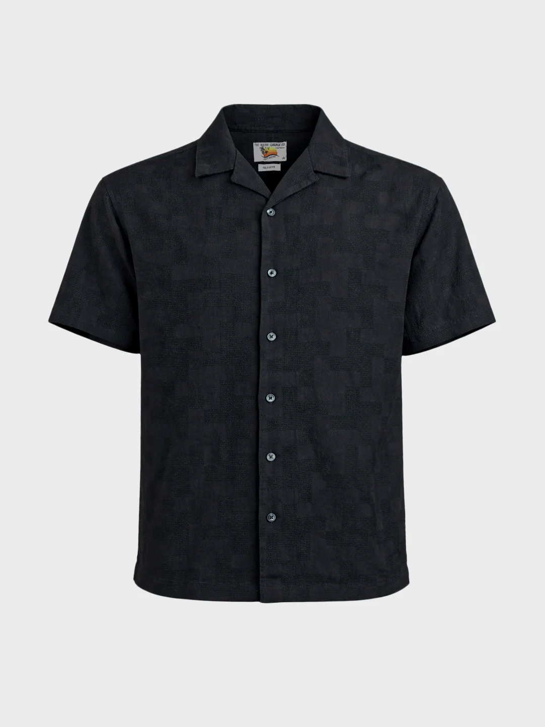 Men's Black Relaxed Fit Solid Casual Shirt - Image 6