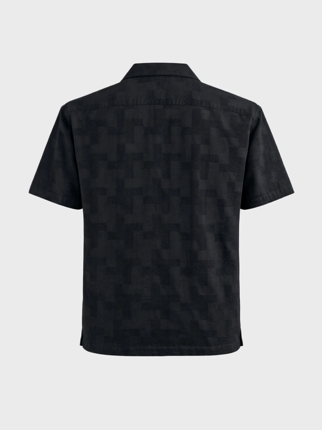Men's Black Relaxed Fit Solid Casual Shirt - Image 7