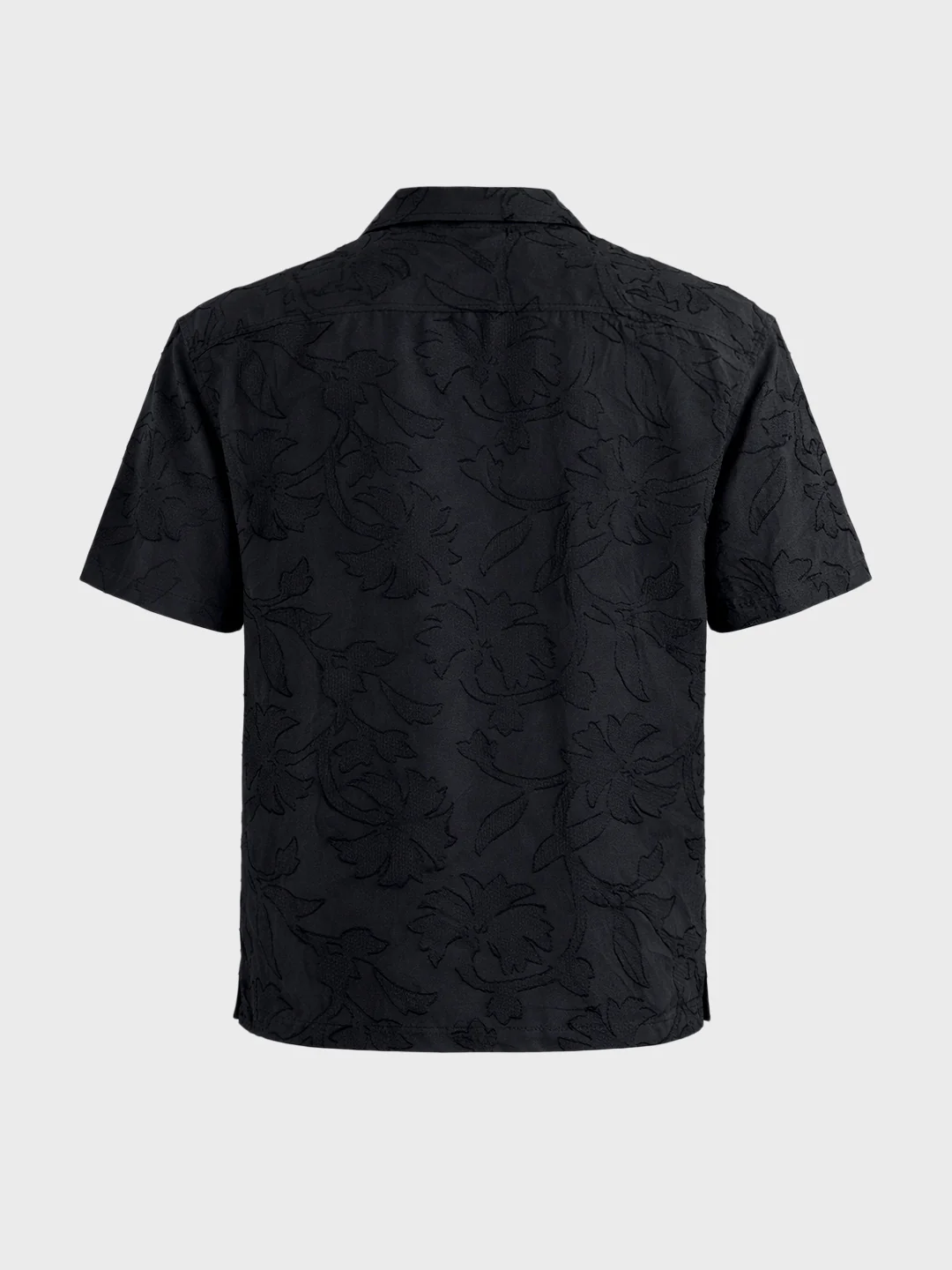 Men's Black Relaxed Fit Solid Casual Shirt - Image 7