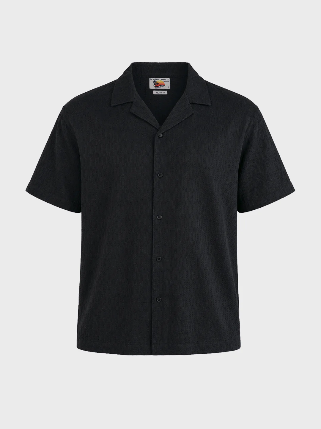 Men's Black Relaxed Fit Solid Casual Shirt - Image 6