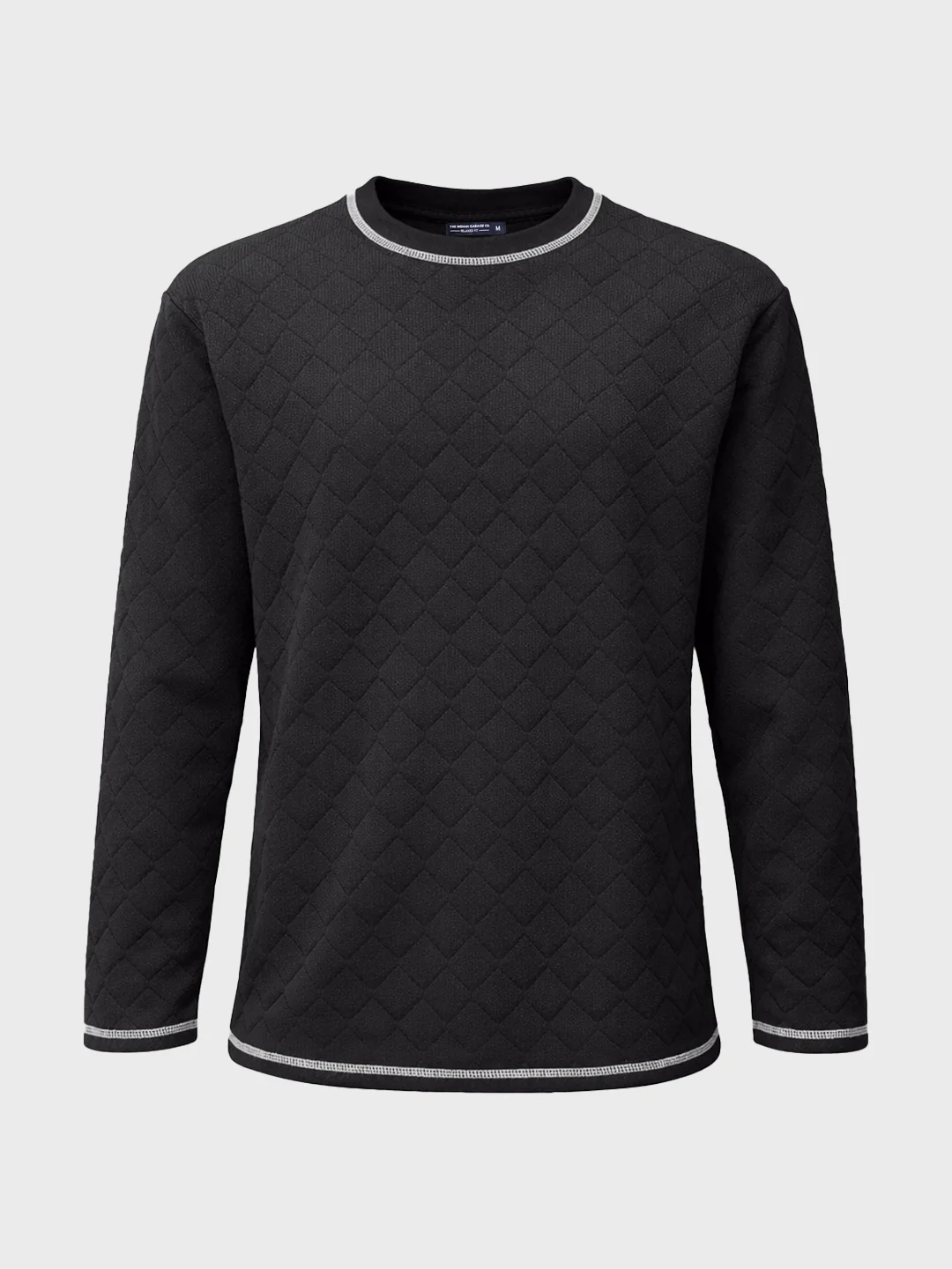 Men's Black Relaxed Fit Textured Casual T-Shirts - Image 5