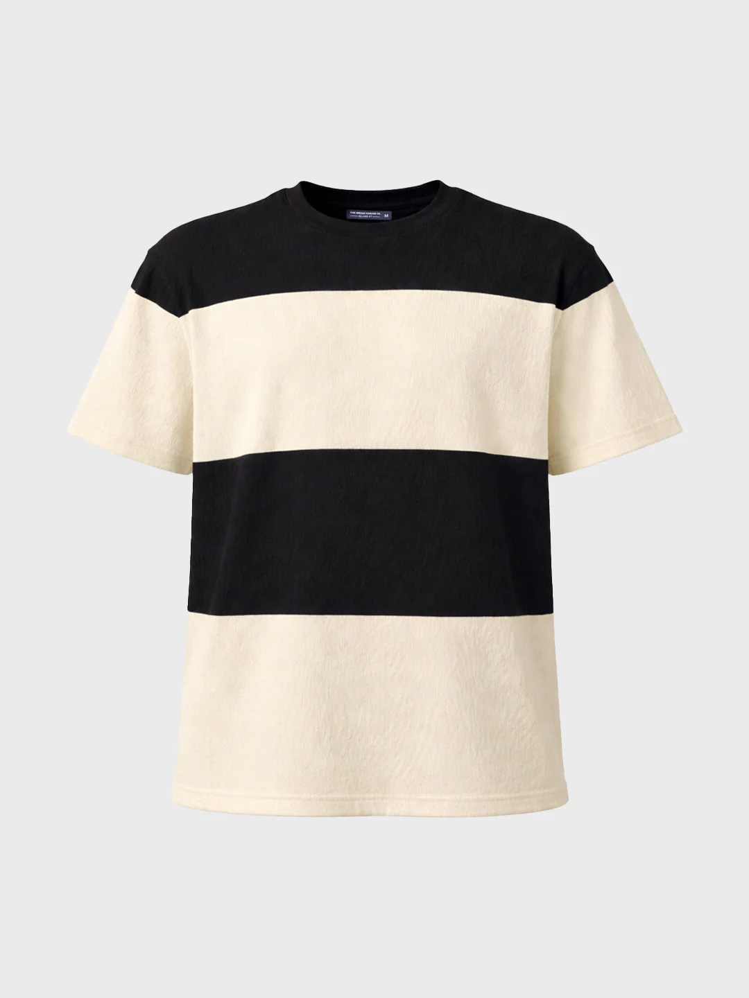 Men's Black Relaxed Fit Textured Casual T-Shirts - Image 5
