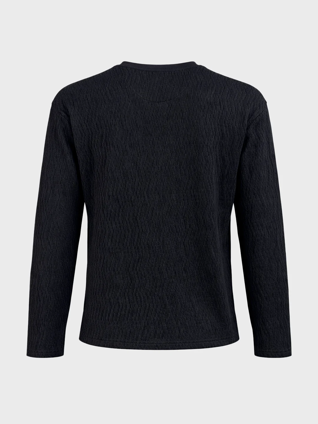 Men's Black Relaxed Fit Solid Casual T-Shirts - Image 7