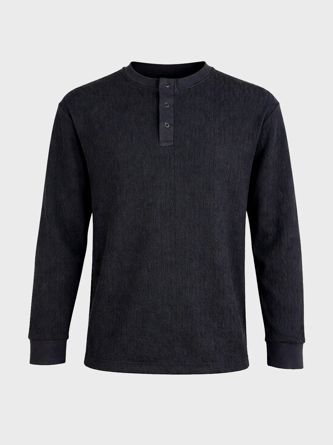 Men's Black Relaxed Fit Solid Casual T-Shirts - Image 6