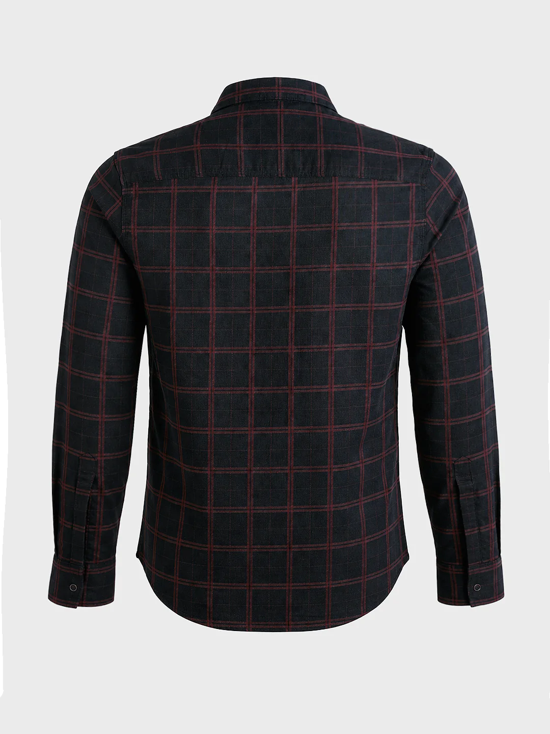 Men's Black Slim Fit Checkered Casual Shirts - Image 7