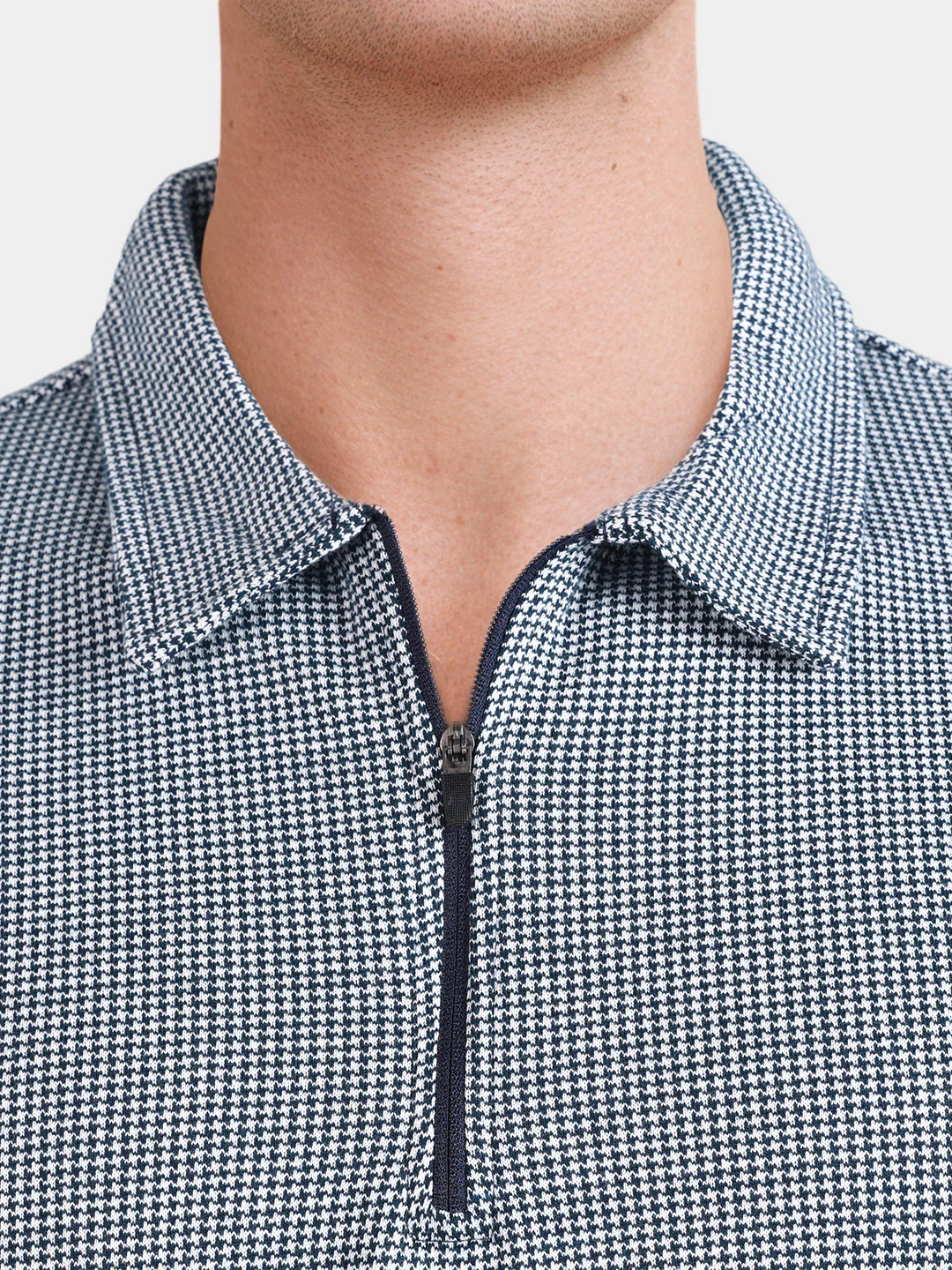Men's Black Slim Fit Printed Casual Polo T-Shirt - Image 3