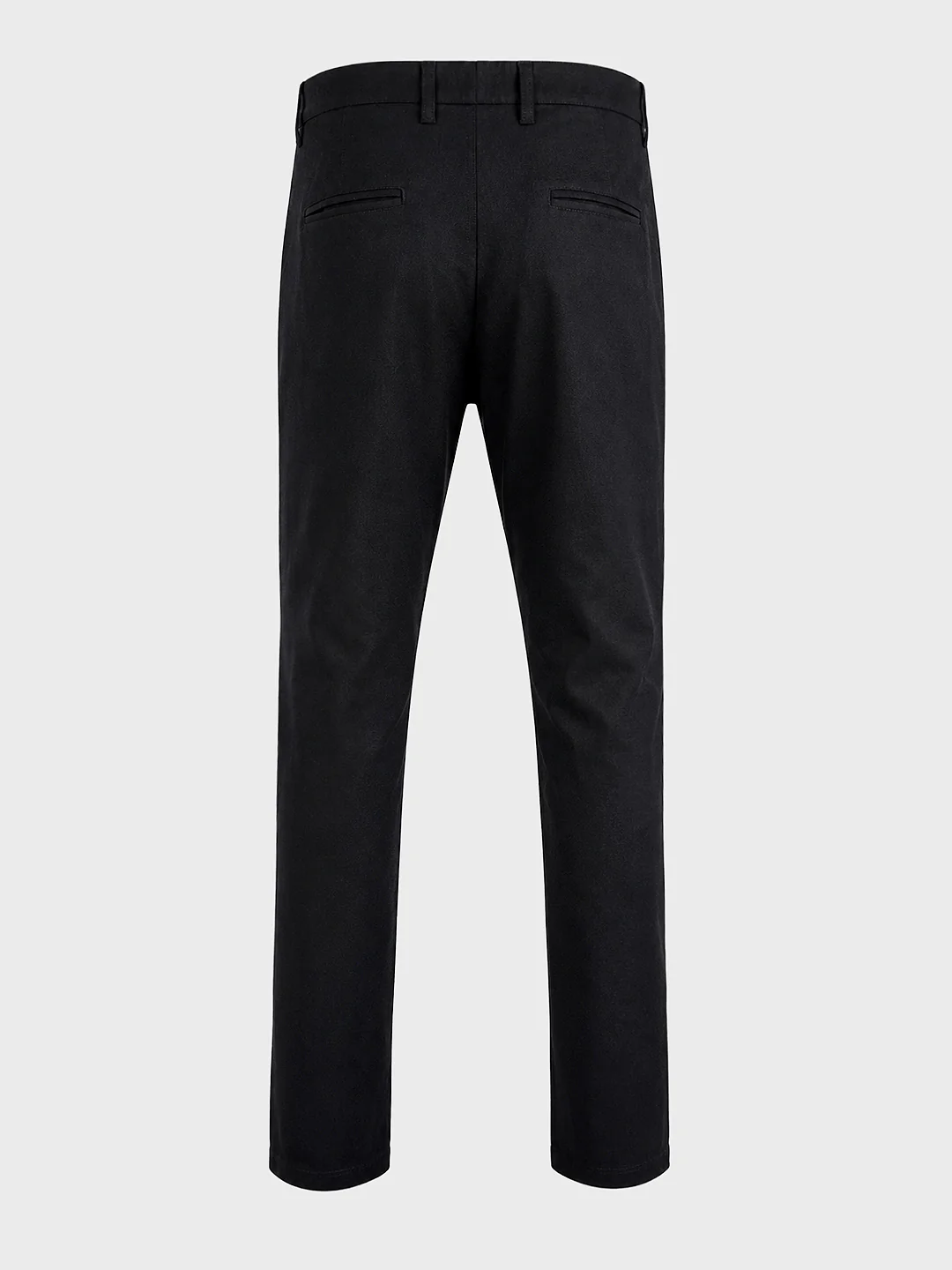 Men's Black Slim Fit Solid Casual Chinos - Image 8