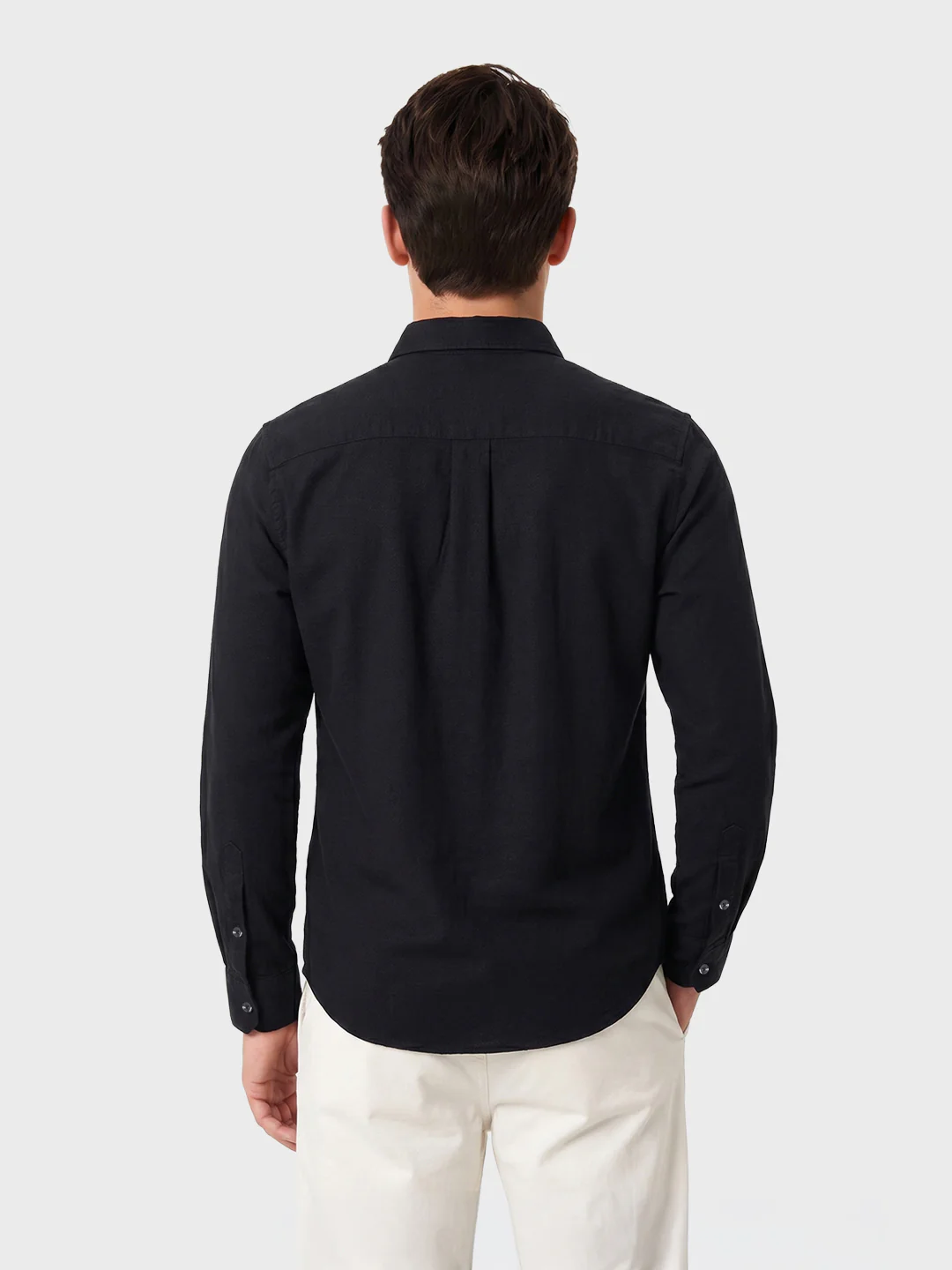 Men's Black Slim Fit Solid Casual Shirt - Image 5