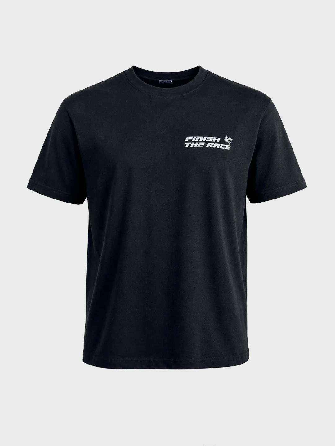Men's Black Relaxed Fit Solid Casual T-Shirts - Image 6
