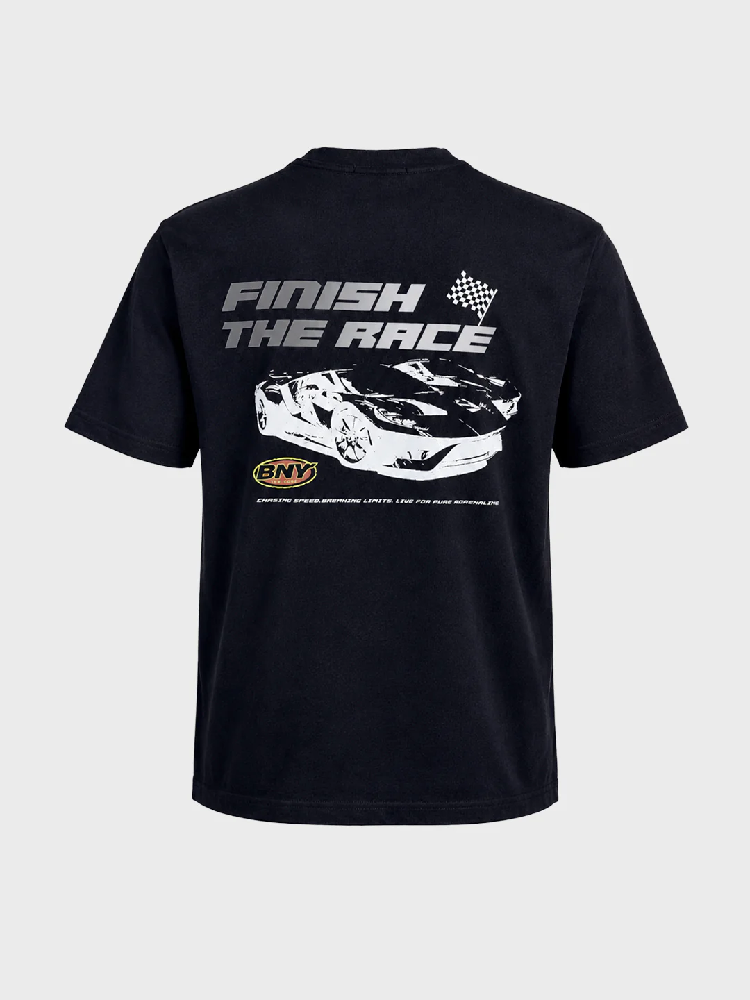 Men's Black Relaxed Fit Solid Casual T-Shirts - Image 7