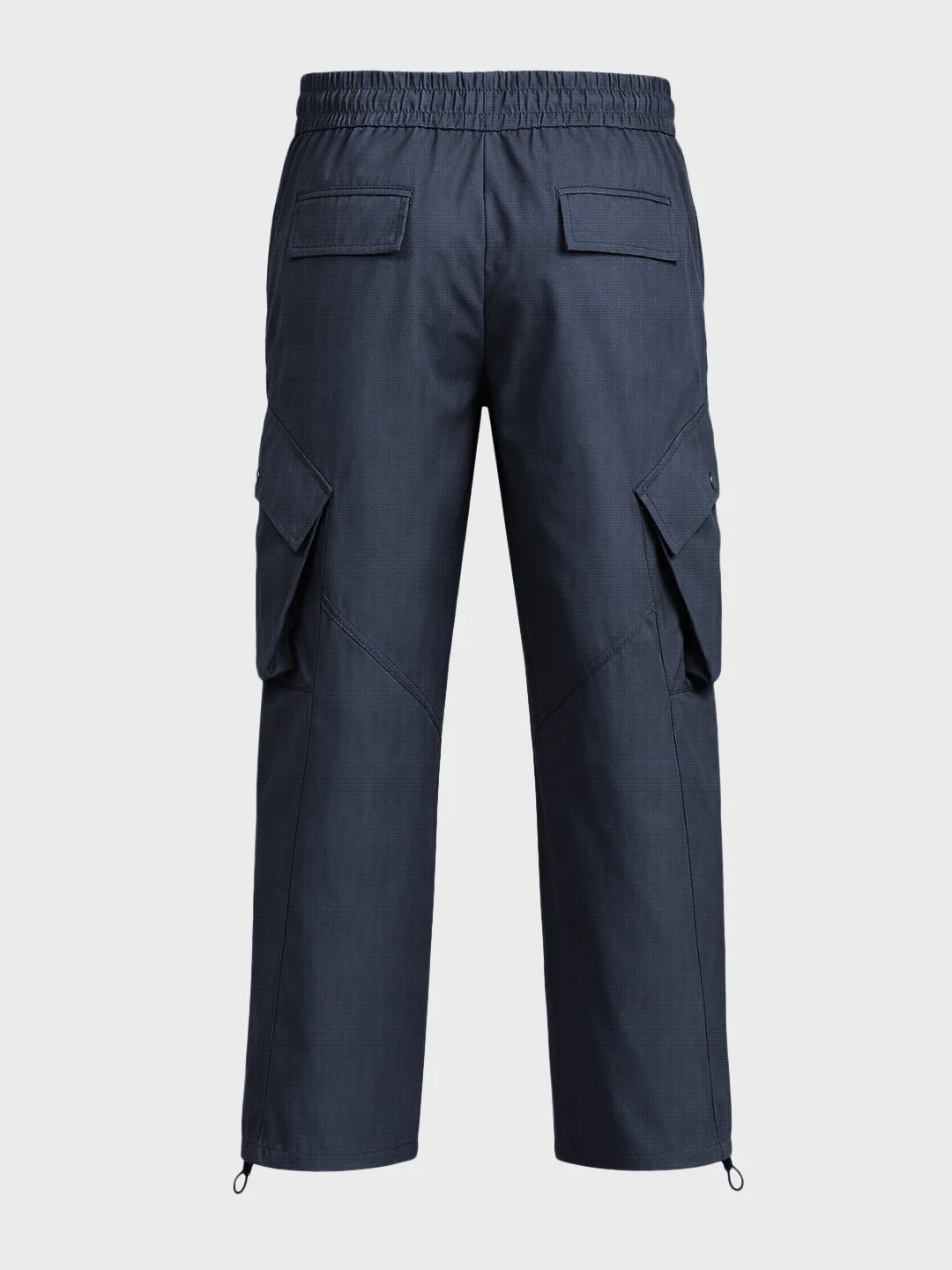 Men's Navy Blue Loose Fit Solid Utility Cargo - Image 7