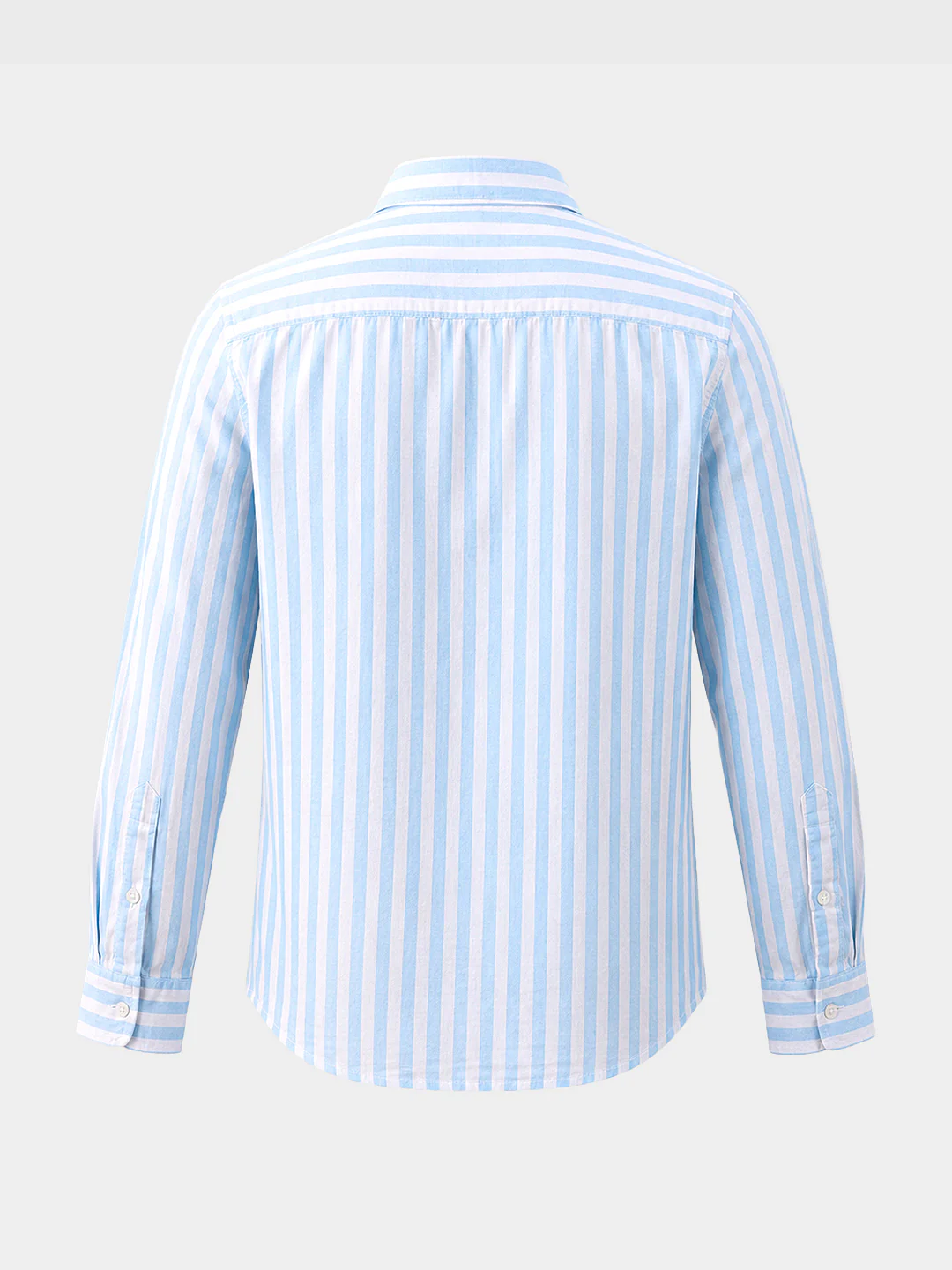 Men's Blue Regular Fit Embroidered Casual Shirt - Image 7