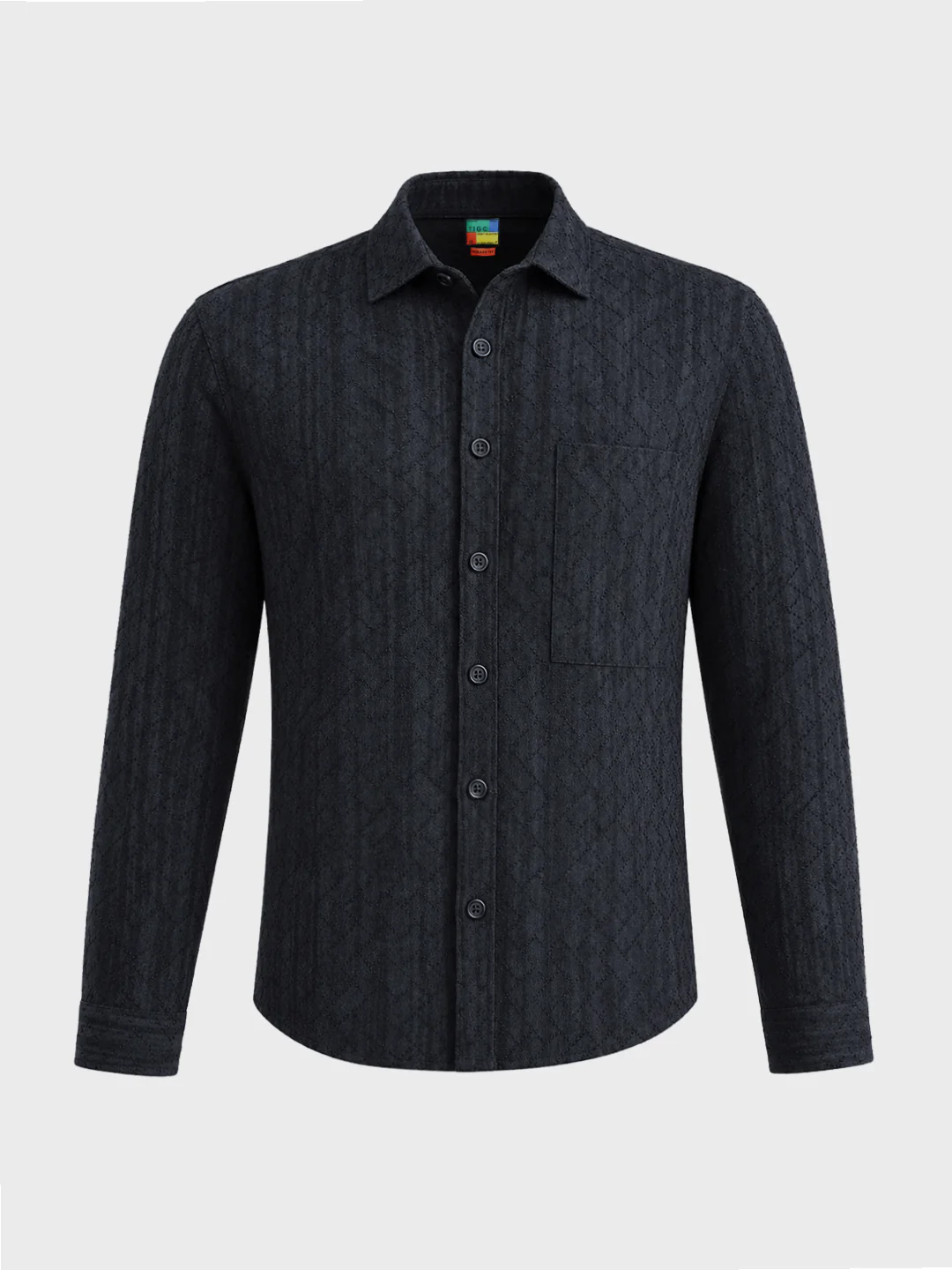 Men's Black Regular Fit Solid Casual Shirt - Image 6