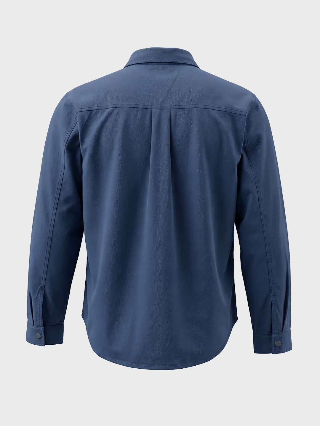 Men's Navy Blue Regular Fit Solid Casual Shirt - Image 6