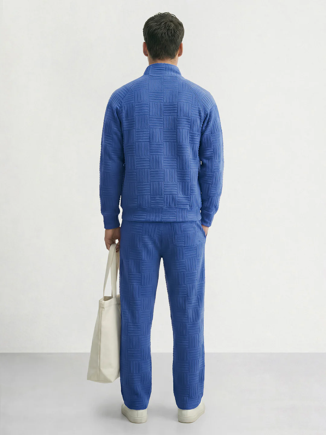 Men's Blue Relaxed Fit Casual Coordinates - Image 2