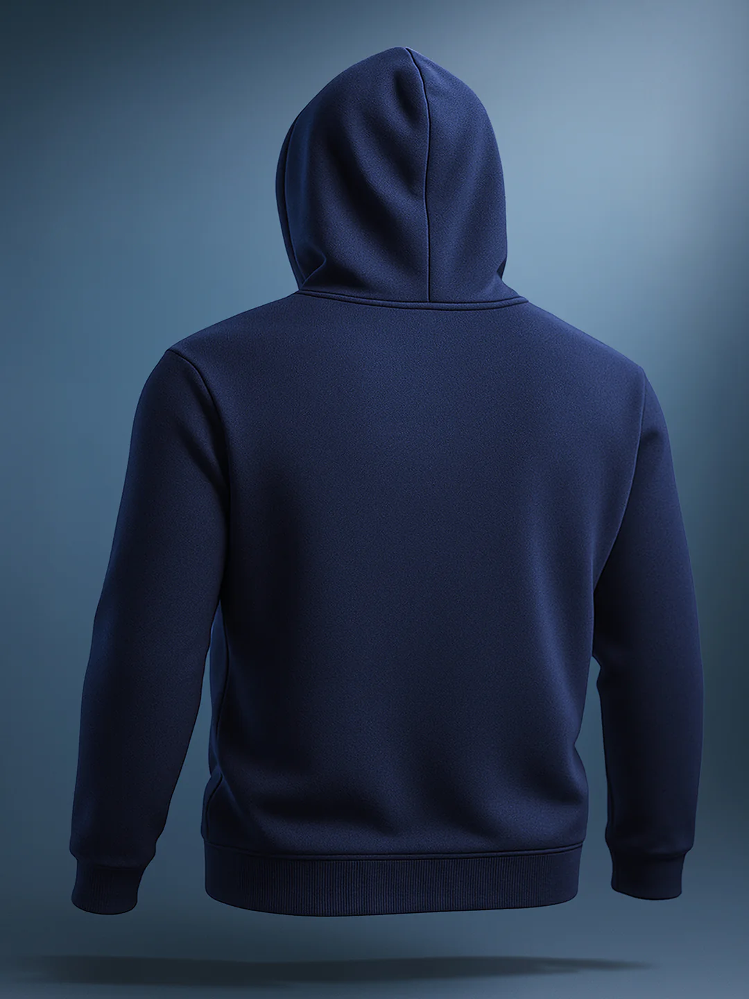 Men's Navy Blue Relaxed Fit Embroided Casual Sweatshirt - Image 2