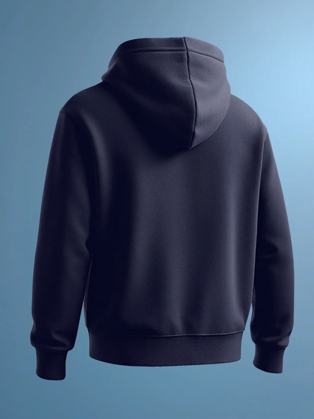 Men's Navy Blue Relaxed Fit Embroided Casual Sweatshirt - Image 2