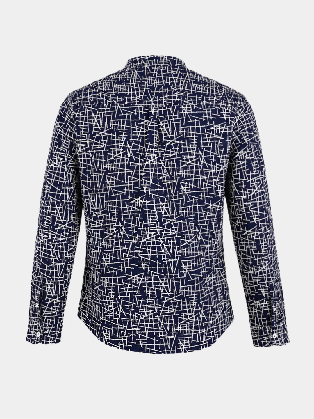 Men's Blue Regular Fit Printed Casual Shirt - Image 7