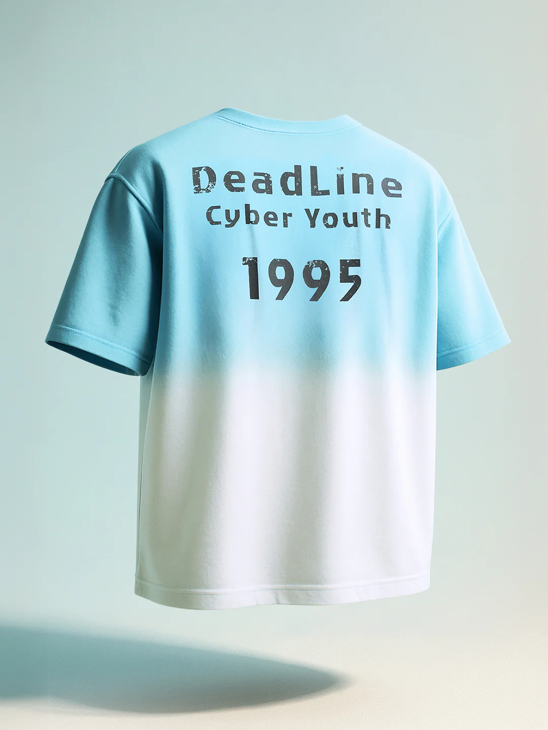 Men's Blue Relaxed Fit Printed 240 GSM Street Wear T-Shirt - Image 8
