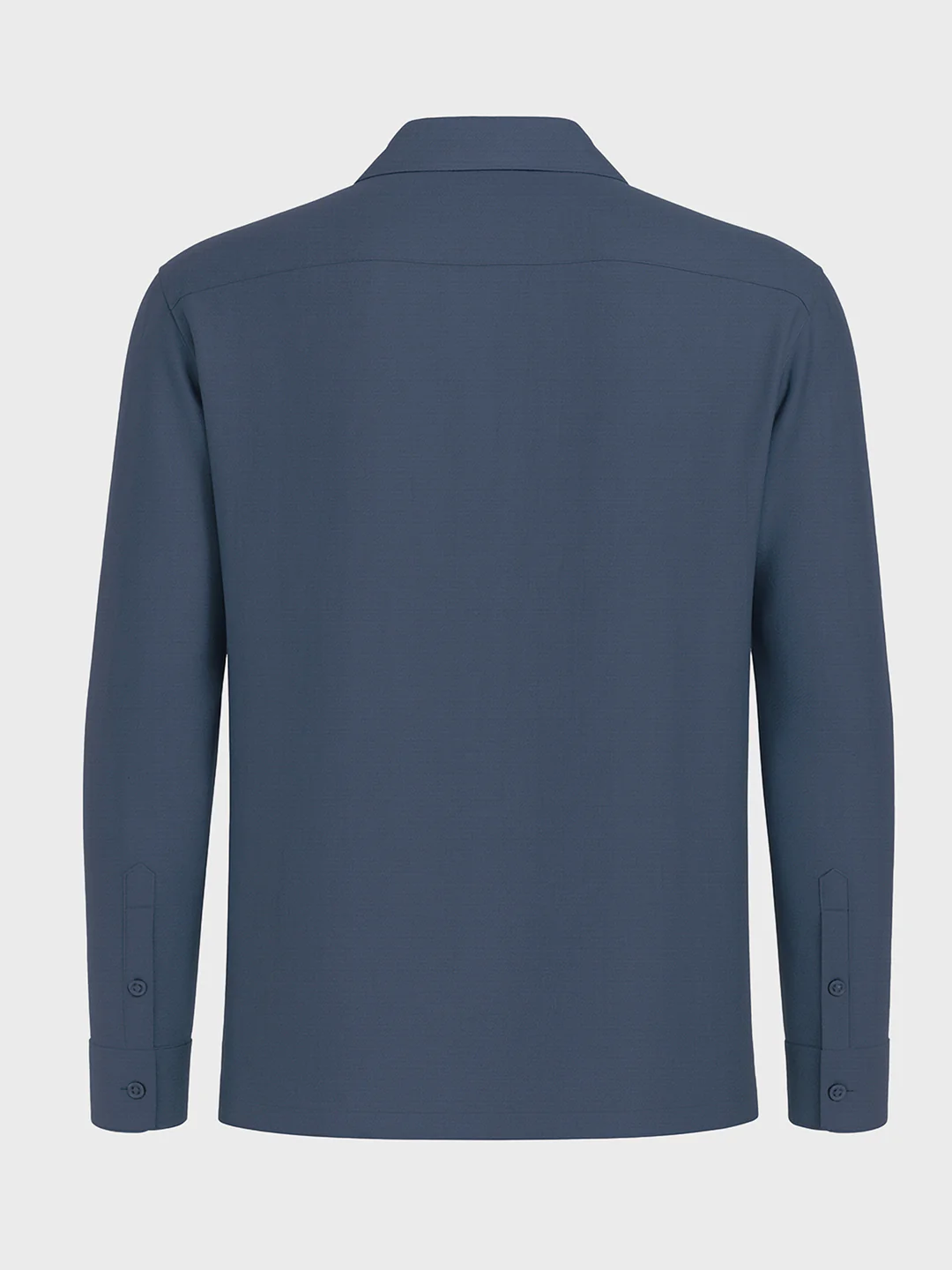 Men's Navy Blue Relaxed Fit Printed Casual Shirt - Image 4