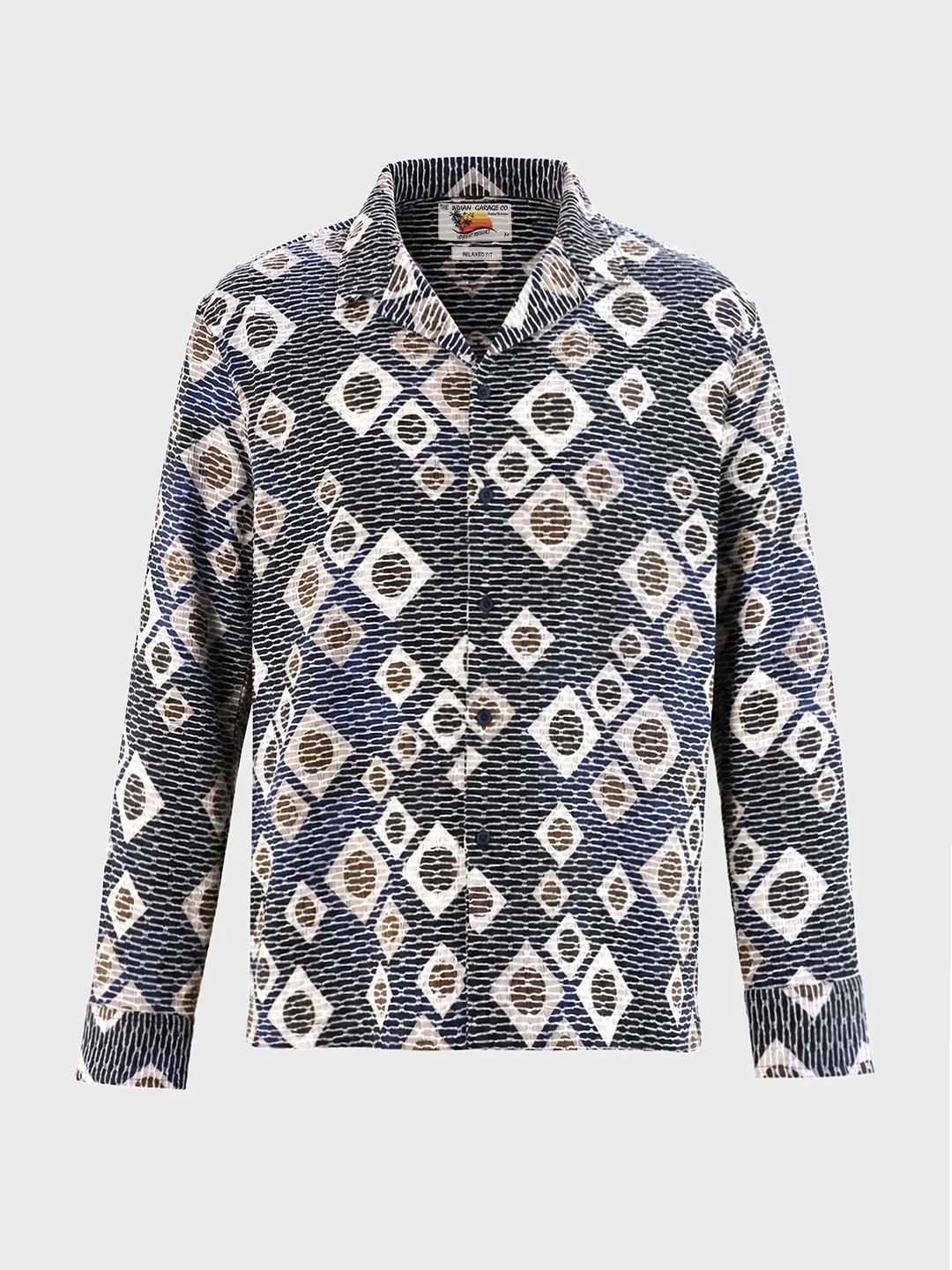 Men's Blue Relaxed Fit Solid Casual Shirt - Image 6