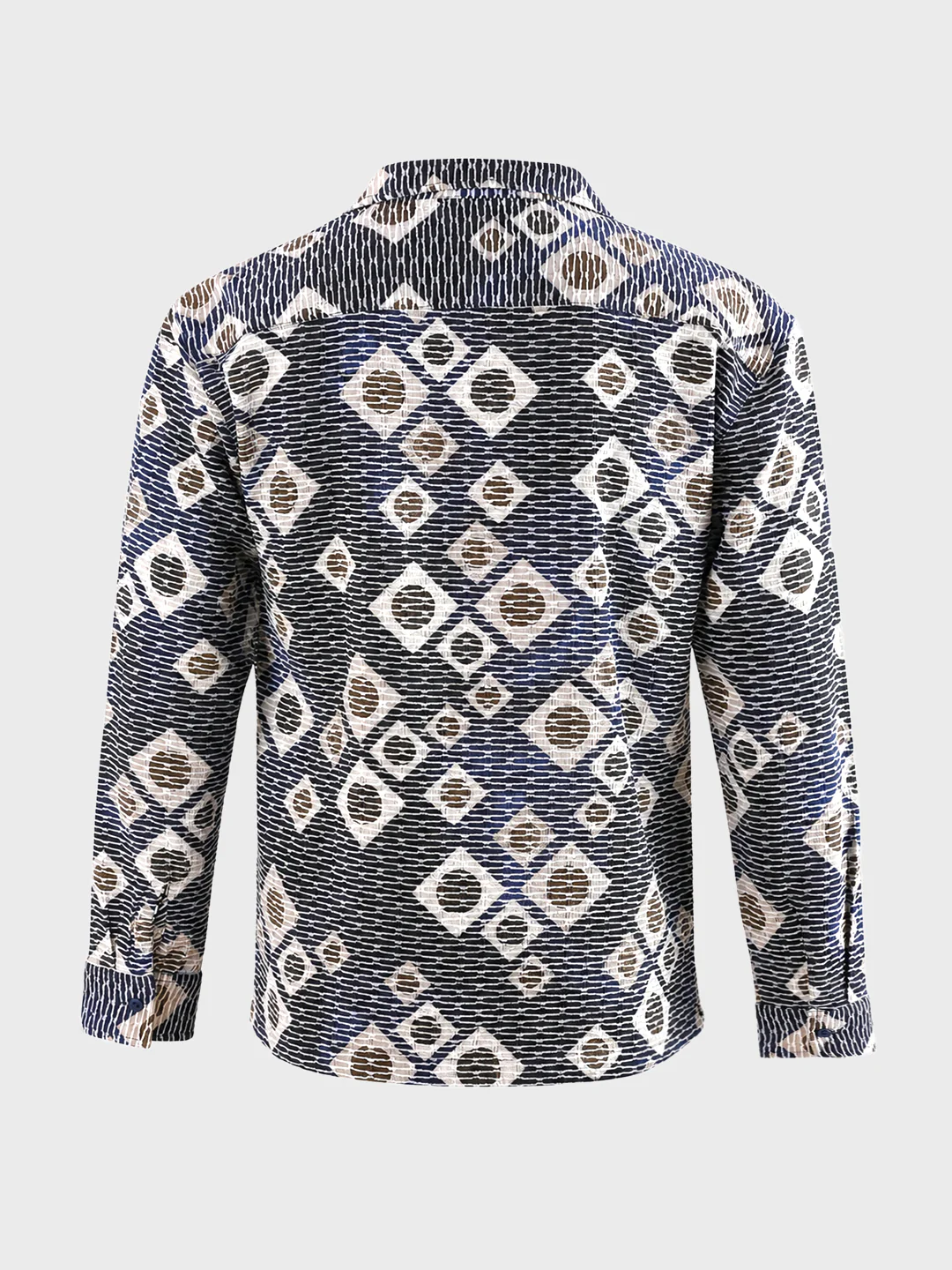 Men's Blue Relaxed Fit Solid Casual Shirt - Image 7