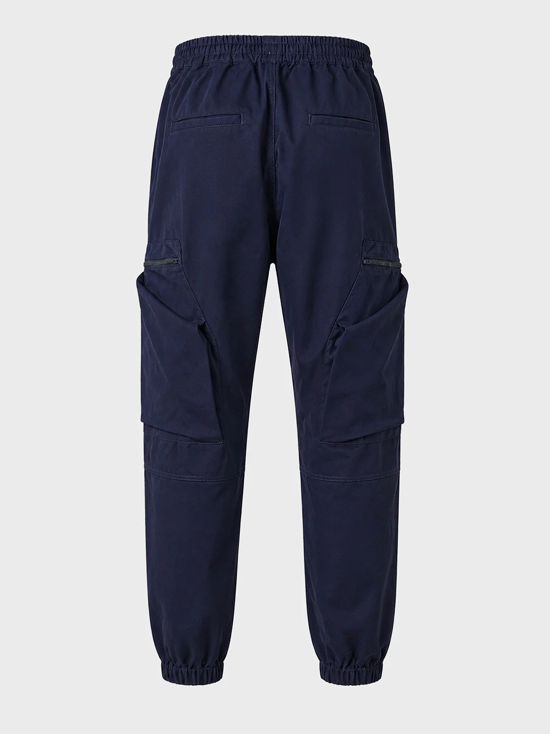 Men's Navy Blue Relaxed Fit Solid Utility Cargo - Image 6