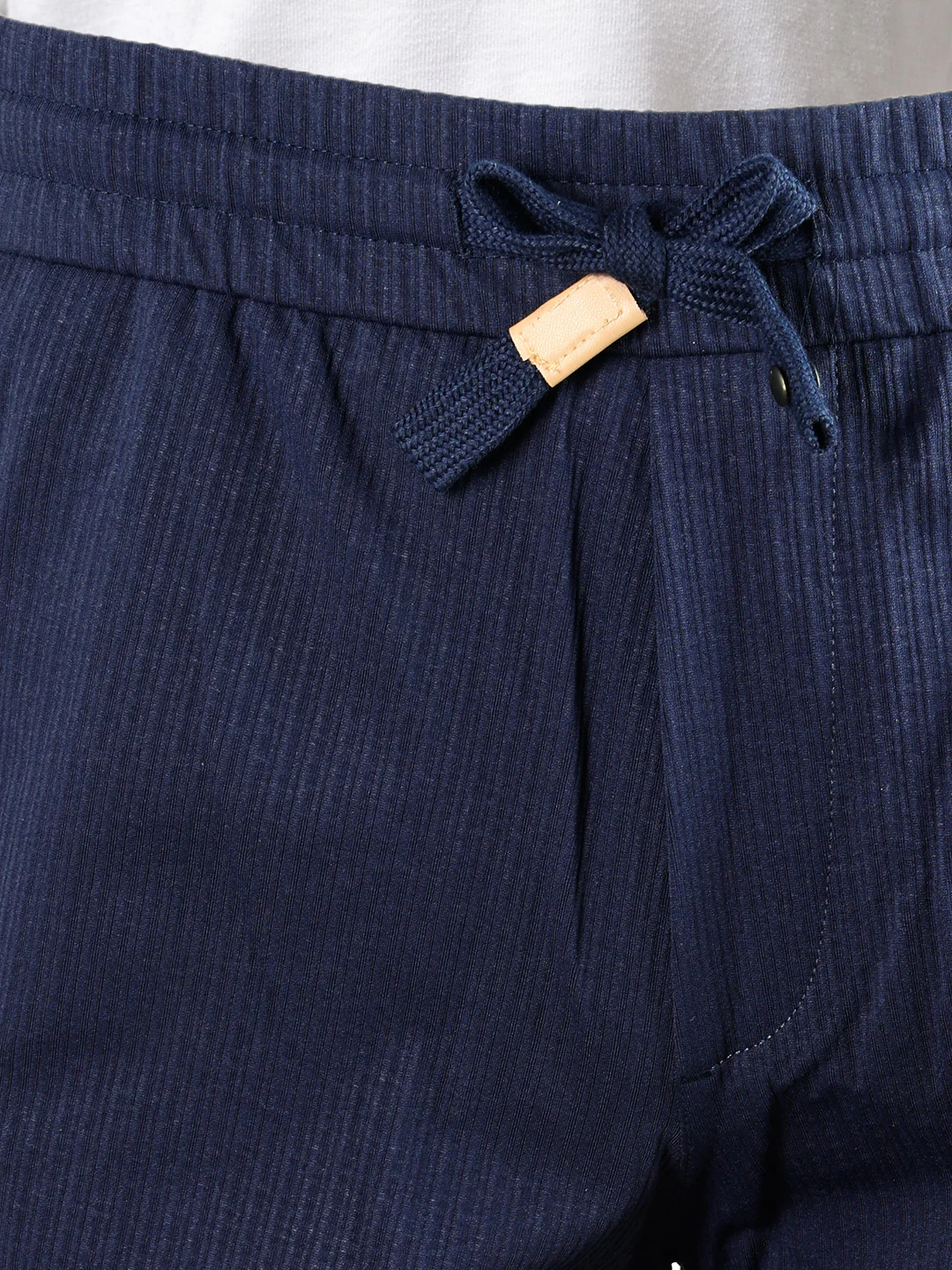 Men's Navy Blue Relaxed Fit Solid Utility Cargo - Image 8