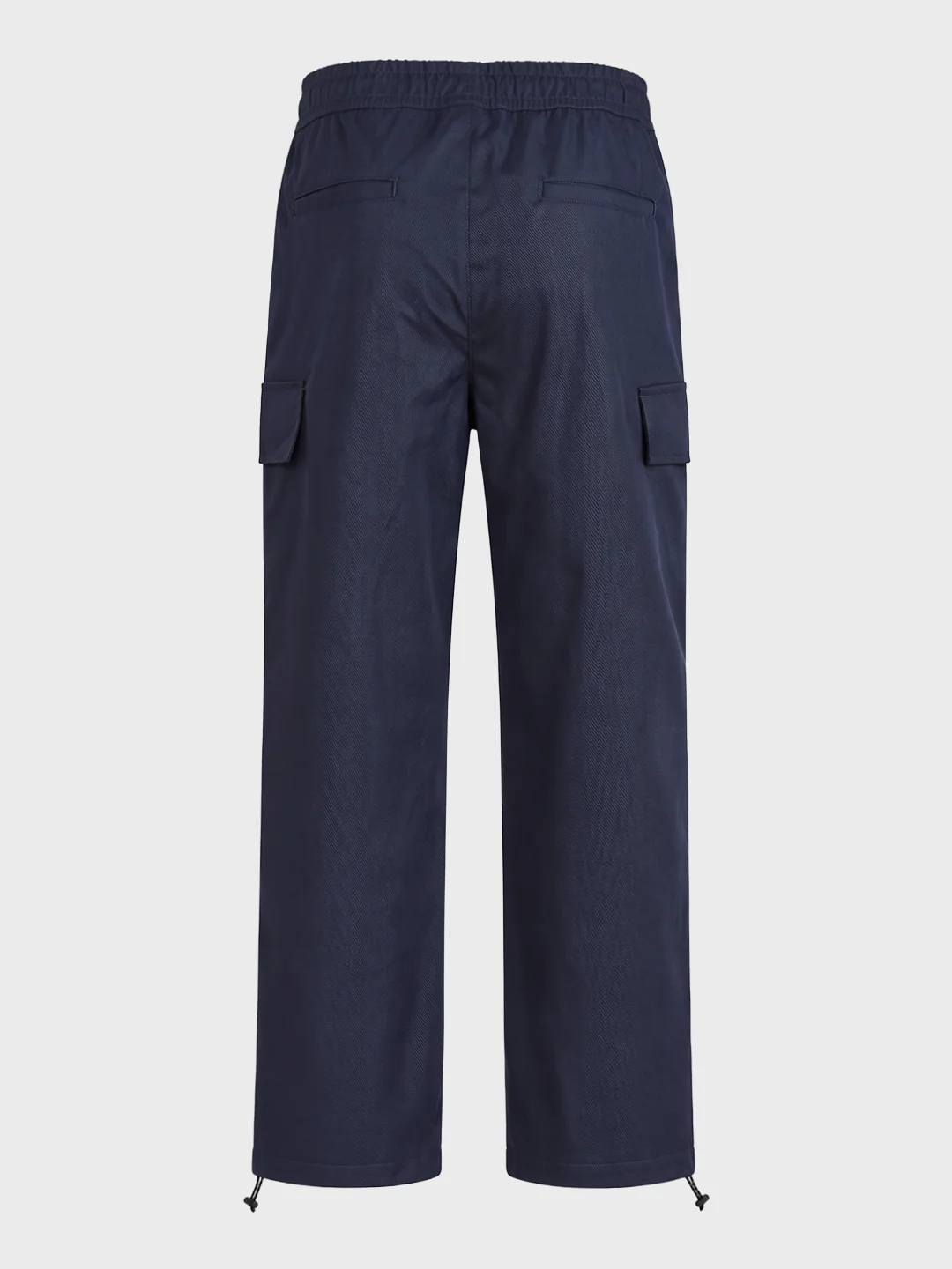 Men's Blue Relaxed Fit Solid Utility Joggers - Image 8