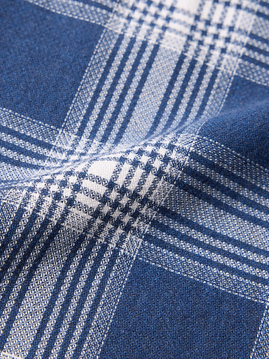 Men's Navy Blue Slim Fit Checkered Casual Shirt - Image 8