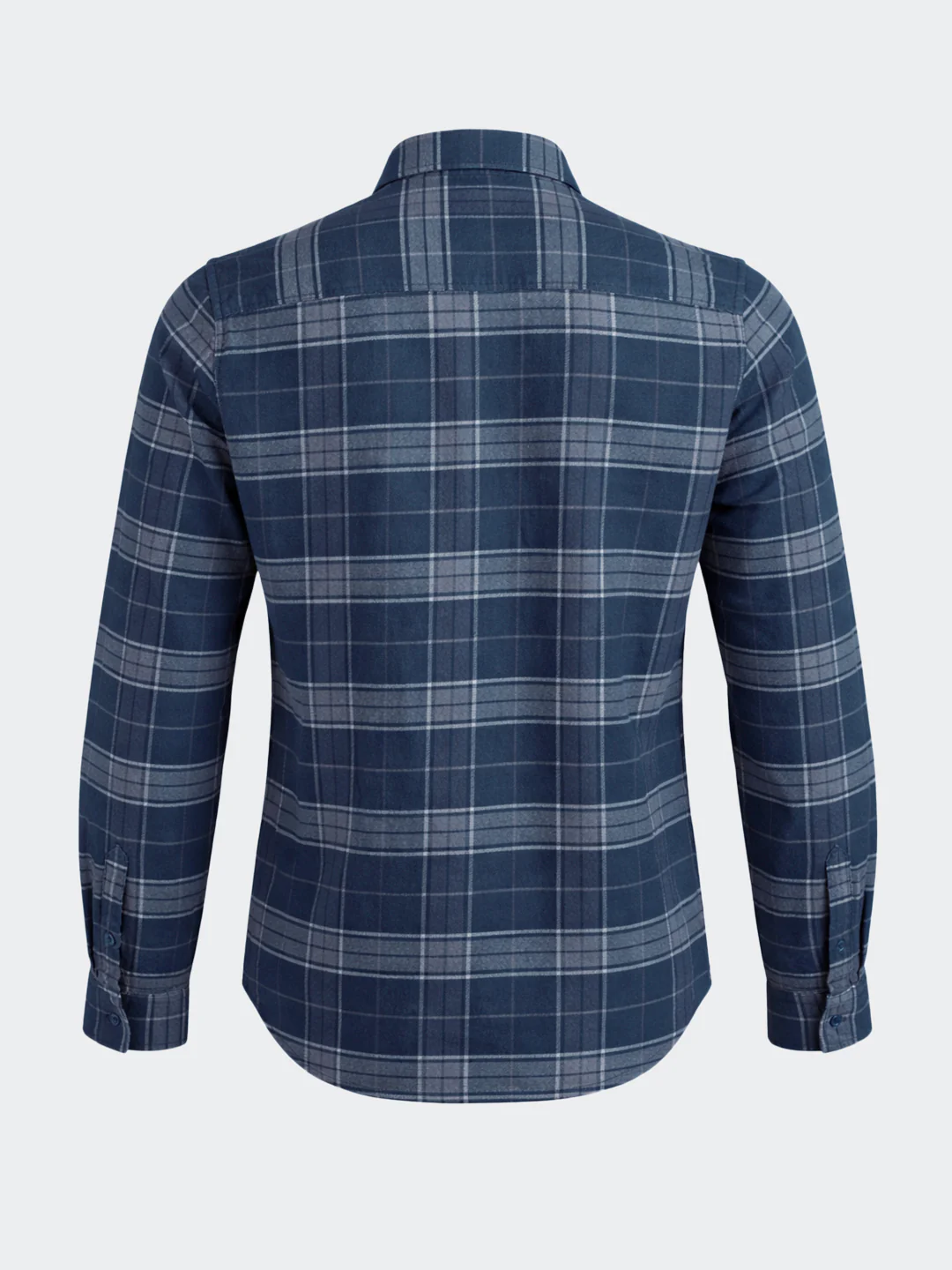 Men's Navy Blue Slim Fit Checkered Casual Shirt - Image 6