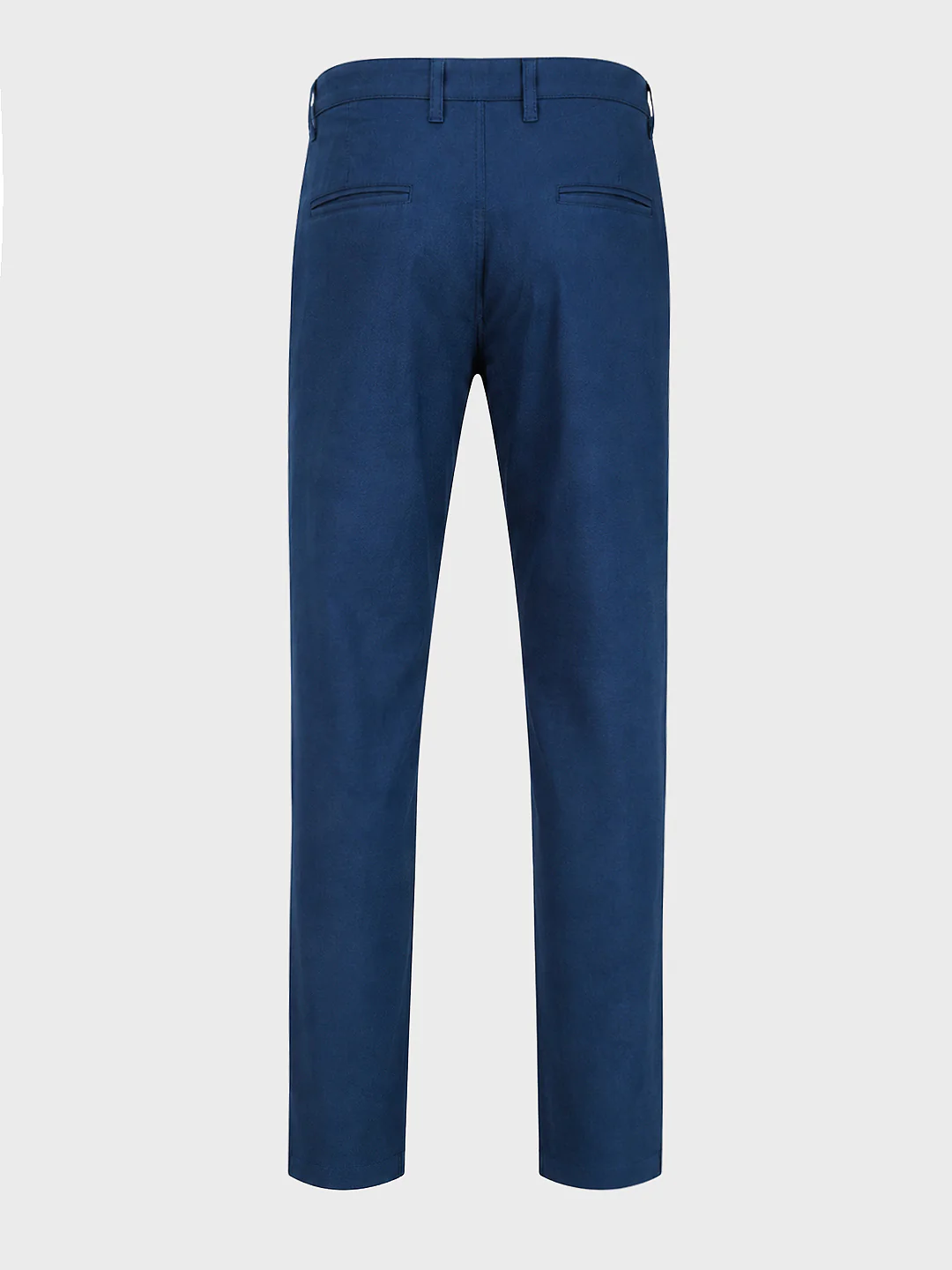Men's Blue Slim Fit Solid Casual Chinos - Image 8