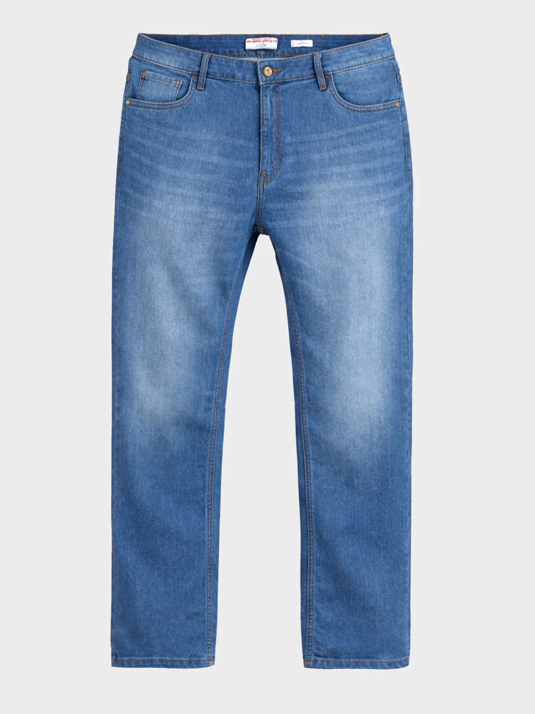 Men's Blue Slim Fit Solid Casual Jeans - Image 5