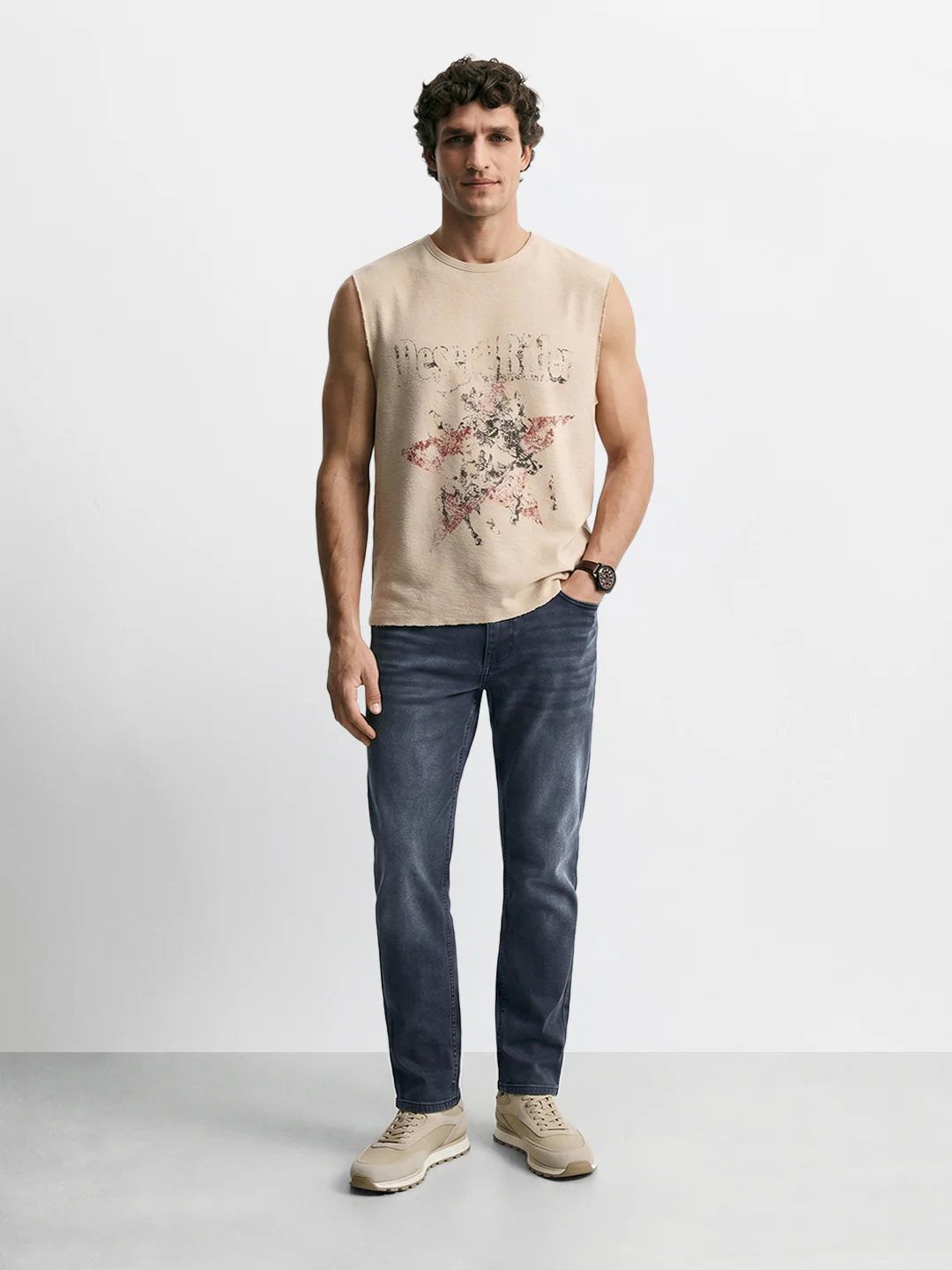 Men's Blue Slim Fit Solid Casual Jeans - Image 6