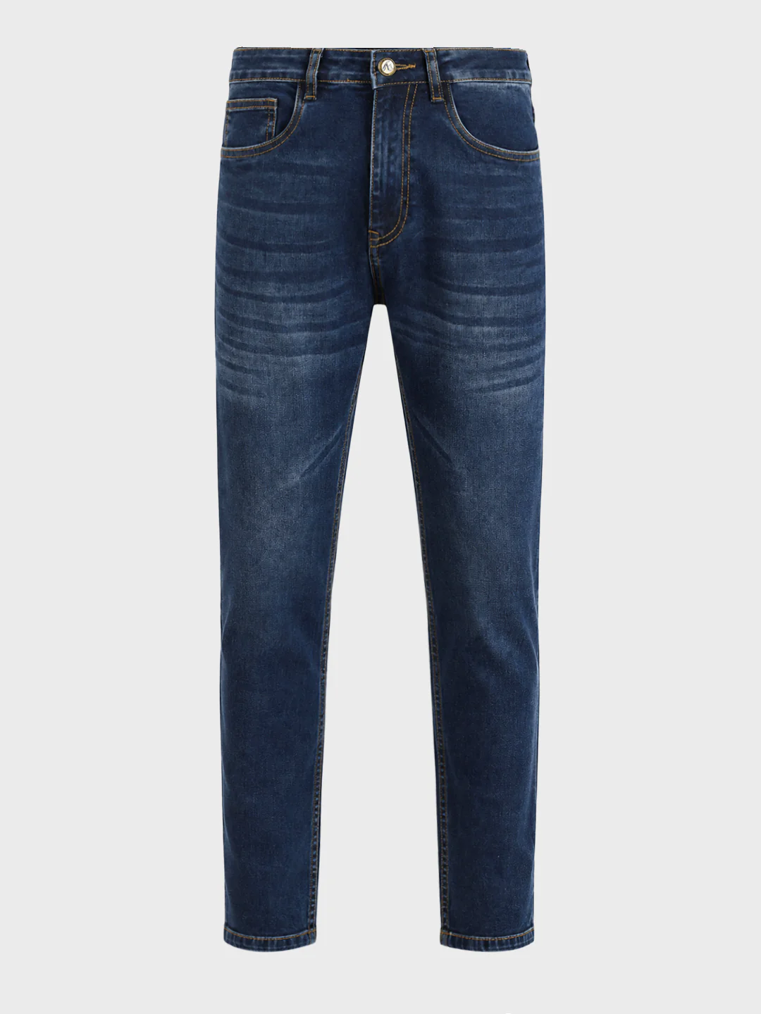 Men's Blue Slim Fit Solid Casual Jeans - Image 7