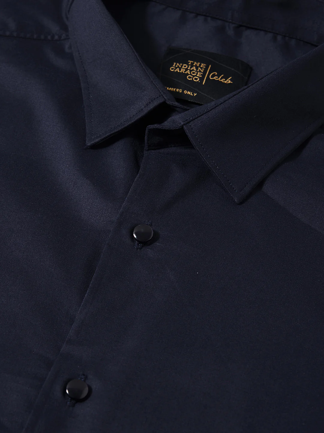 Men's Navy Blue Slim Fit Solid Casual Shirt - Image 6