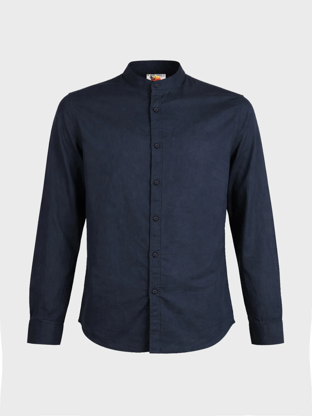 Men's Navy Blue Slim Fit Solid Casual Shirts - Image 5