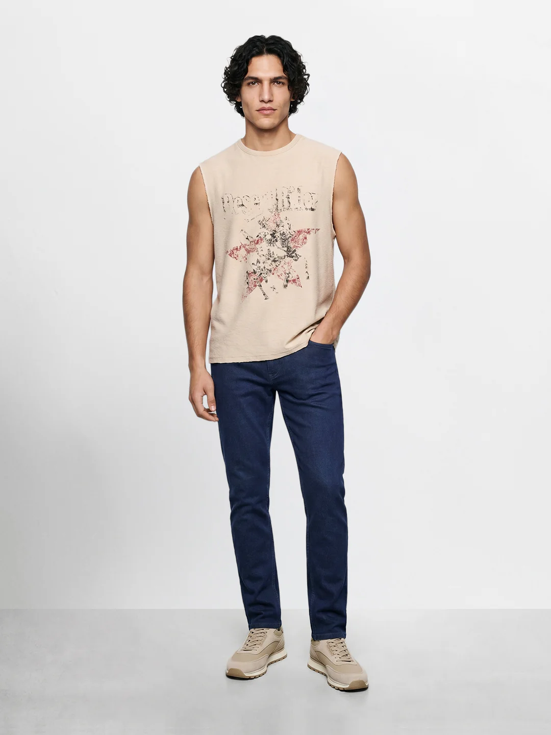 Men's Blue Slim Fit Solid Casual Jeans - Image 6
