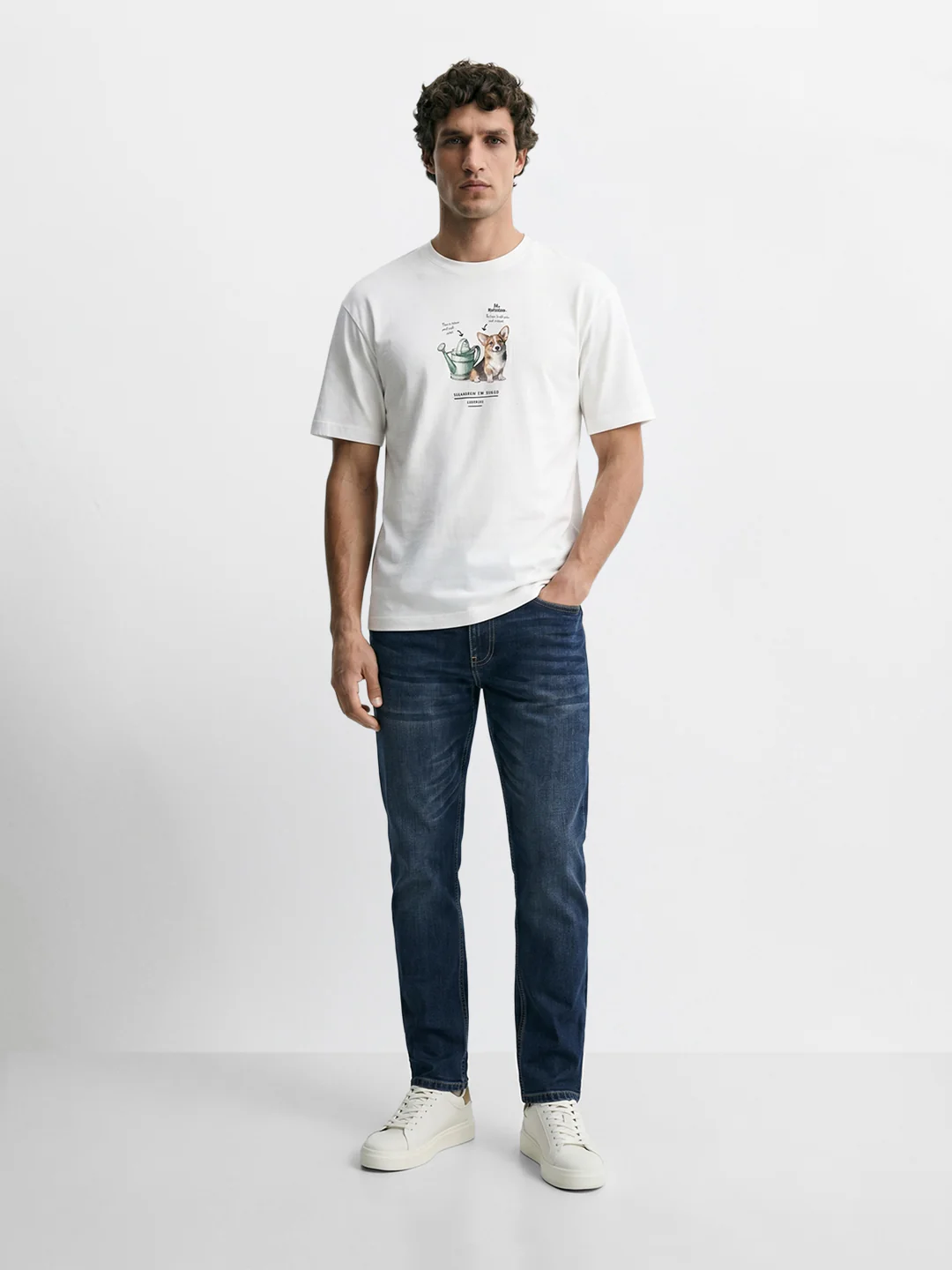 Men's Blue Slim Straight Fit Solid Casual Jeans - Image 6