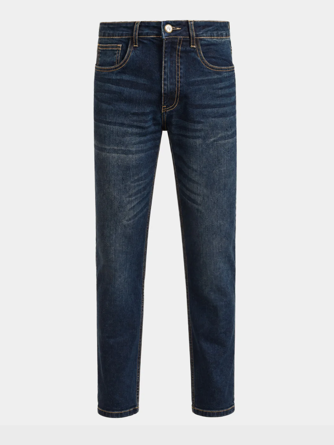 Men's Blue Slim Straight Fit Solid Casual Jeans - Image 7