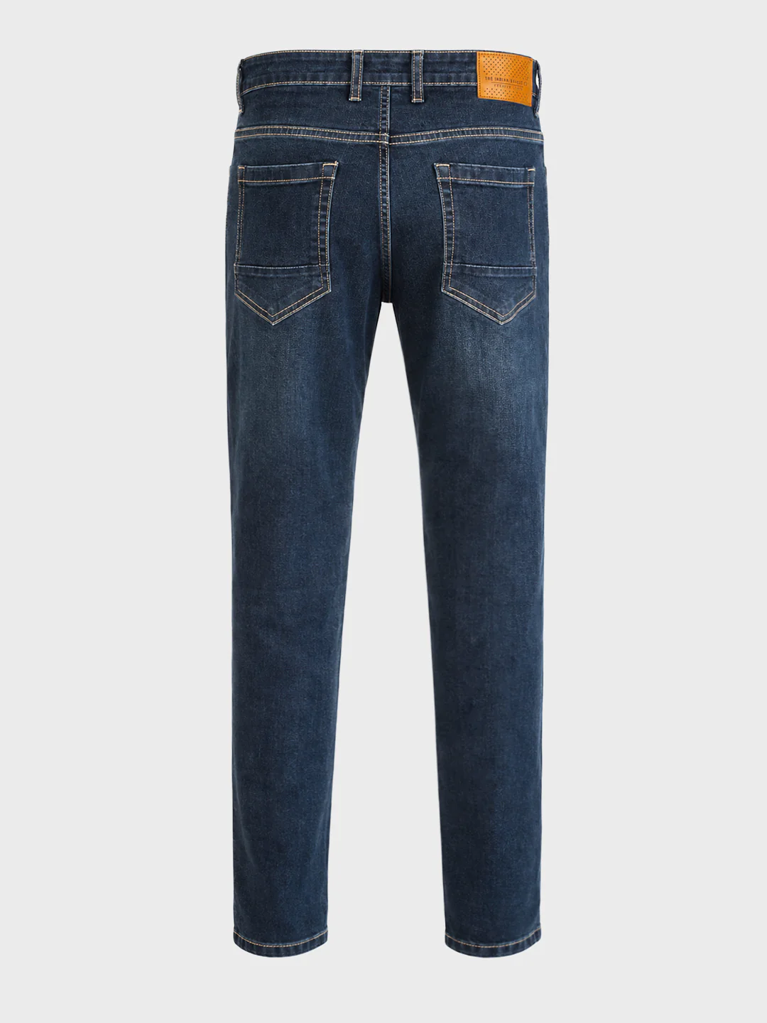 Men's Blue Slim Straight Fit Solid Casual Jeans - Image 8