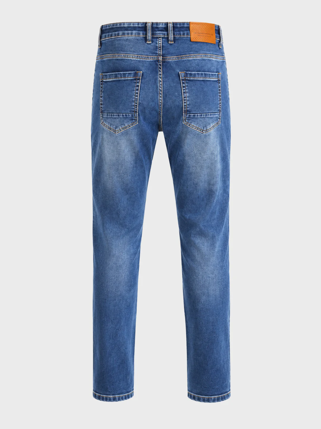 Men's Blue Slim Straight Fit Solid Casual Jeans - Image 8