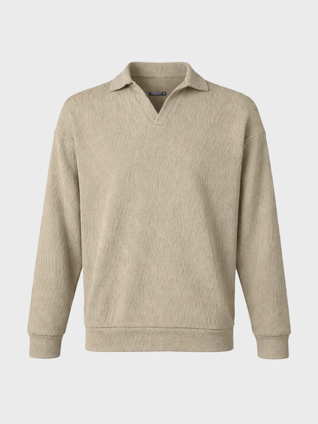Men's Brown Oversized Fit Textured Casual T-Shirts - Image 6