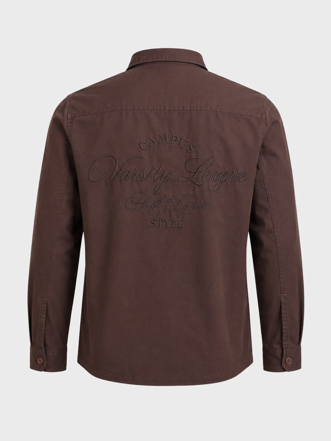 Men's Brown Regular Fit Embroidered Casual Shirts - Image 7