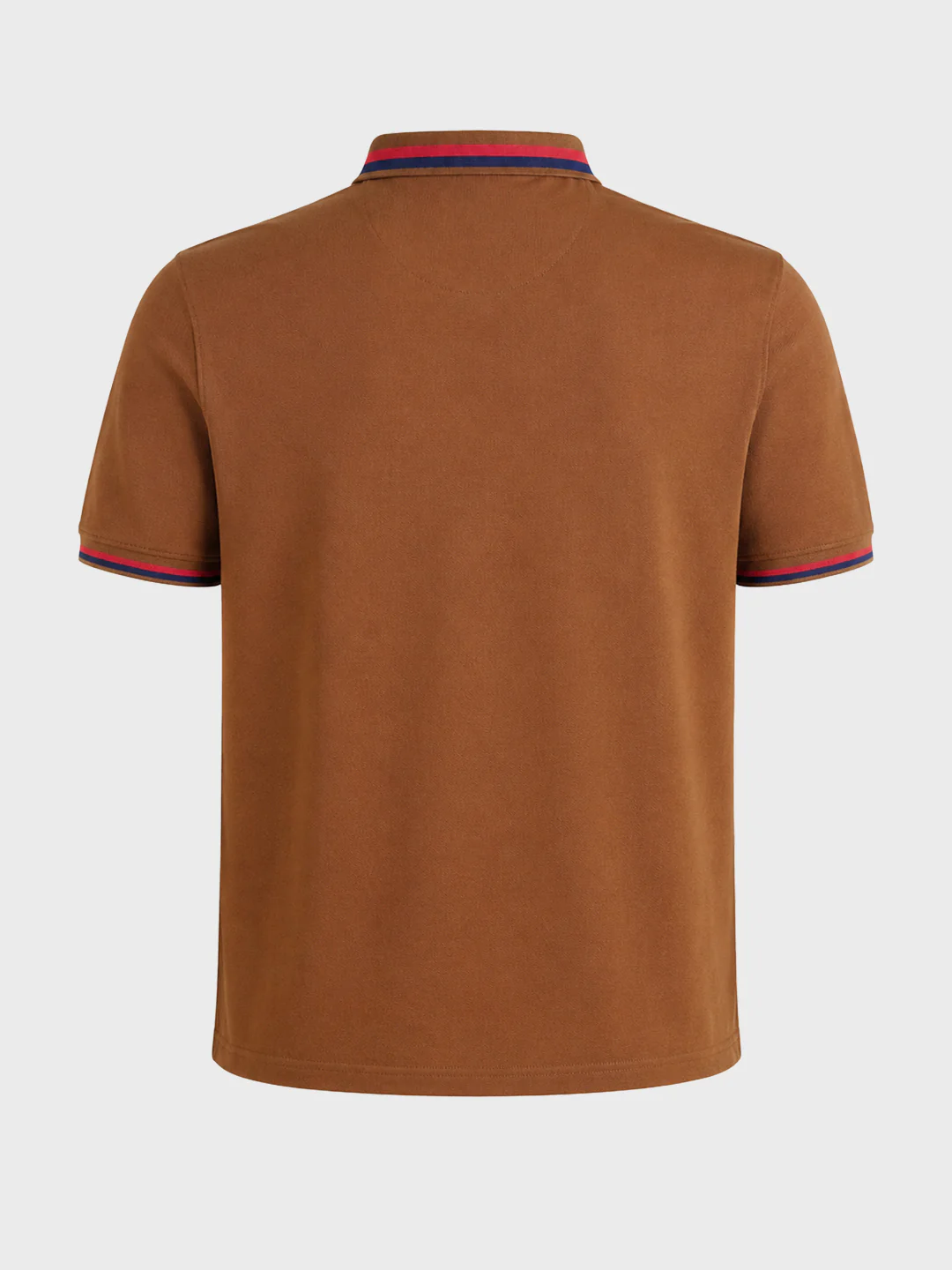 Men's Brown Regular Fit Solid Casual Polo T-Shirts - Image 7